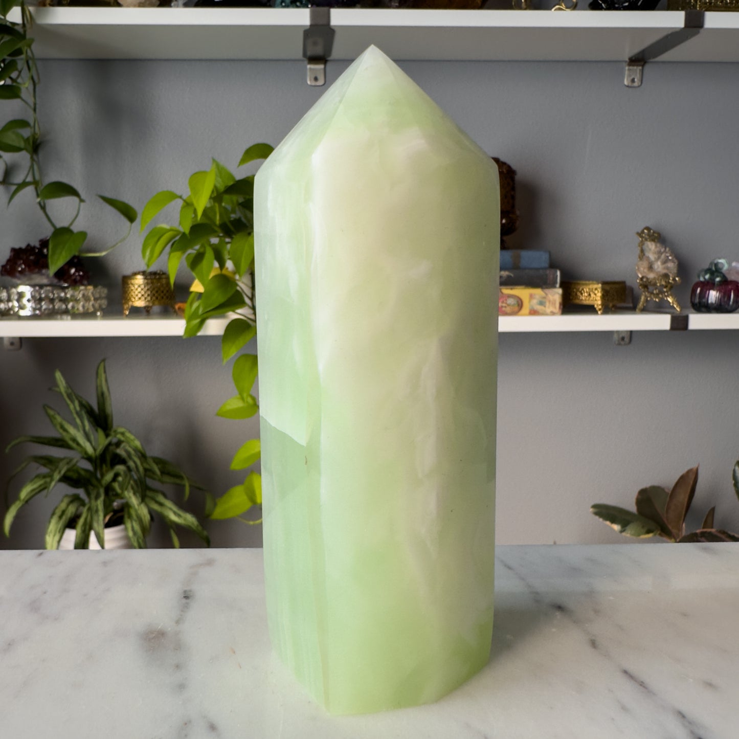 Mint Green Calcite Tower | 001