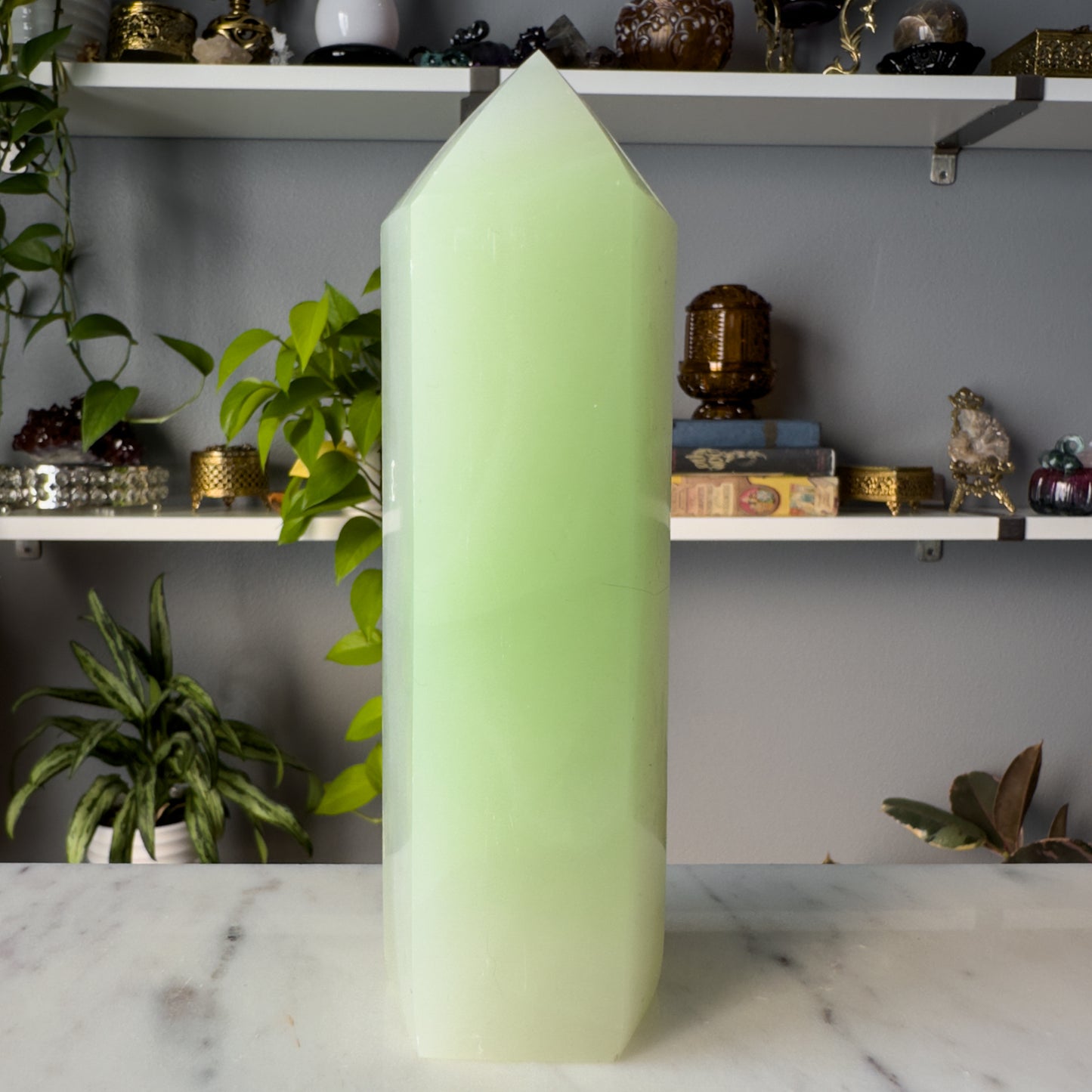 Mint Green Calcite Tower | 003