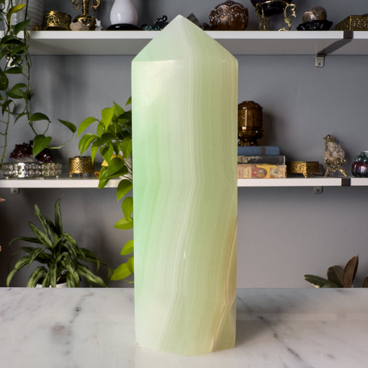 Mint Green Calcite Tower | 003