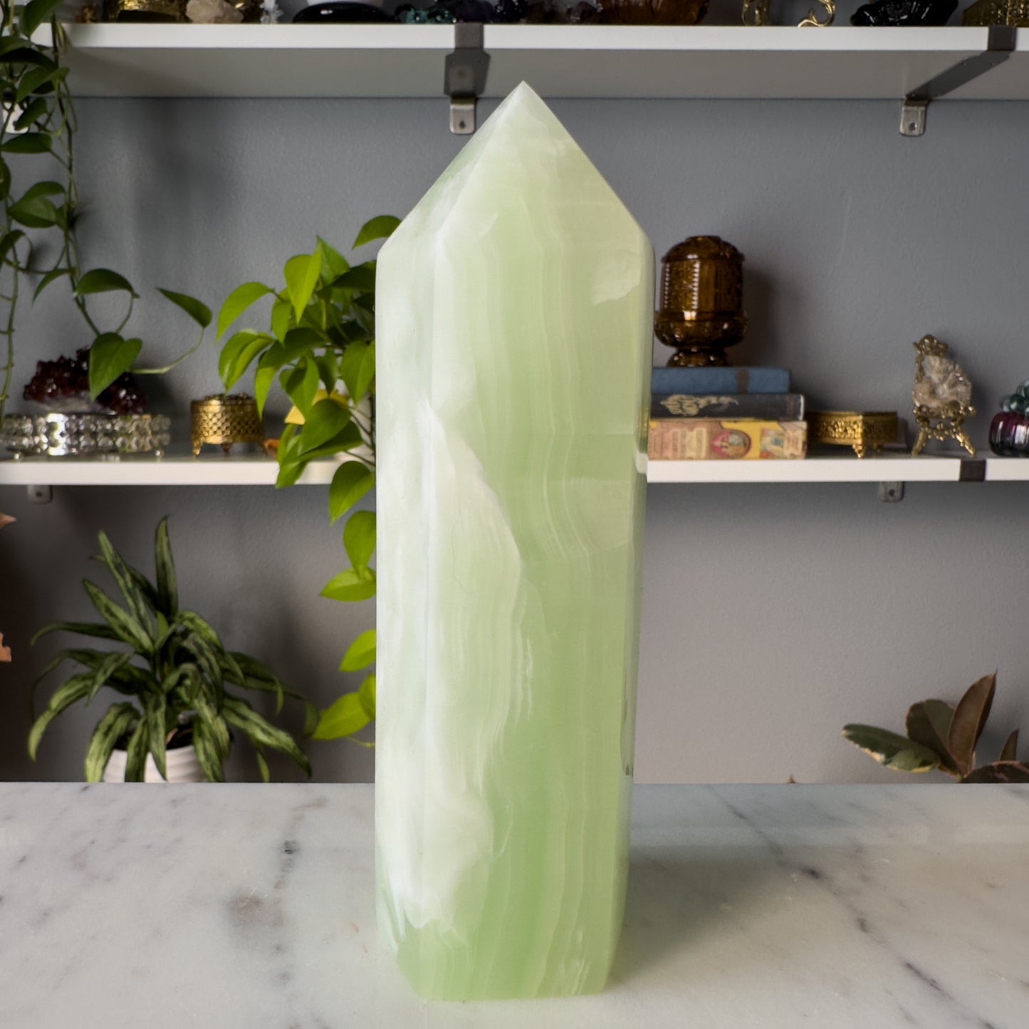 Mint Green Calcite Tower | 001