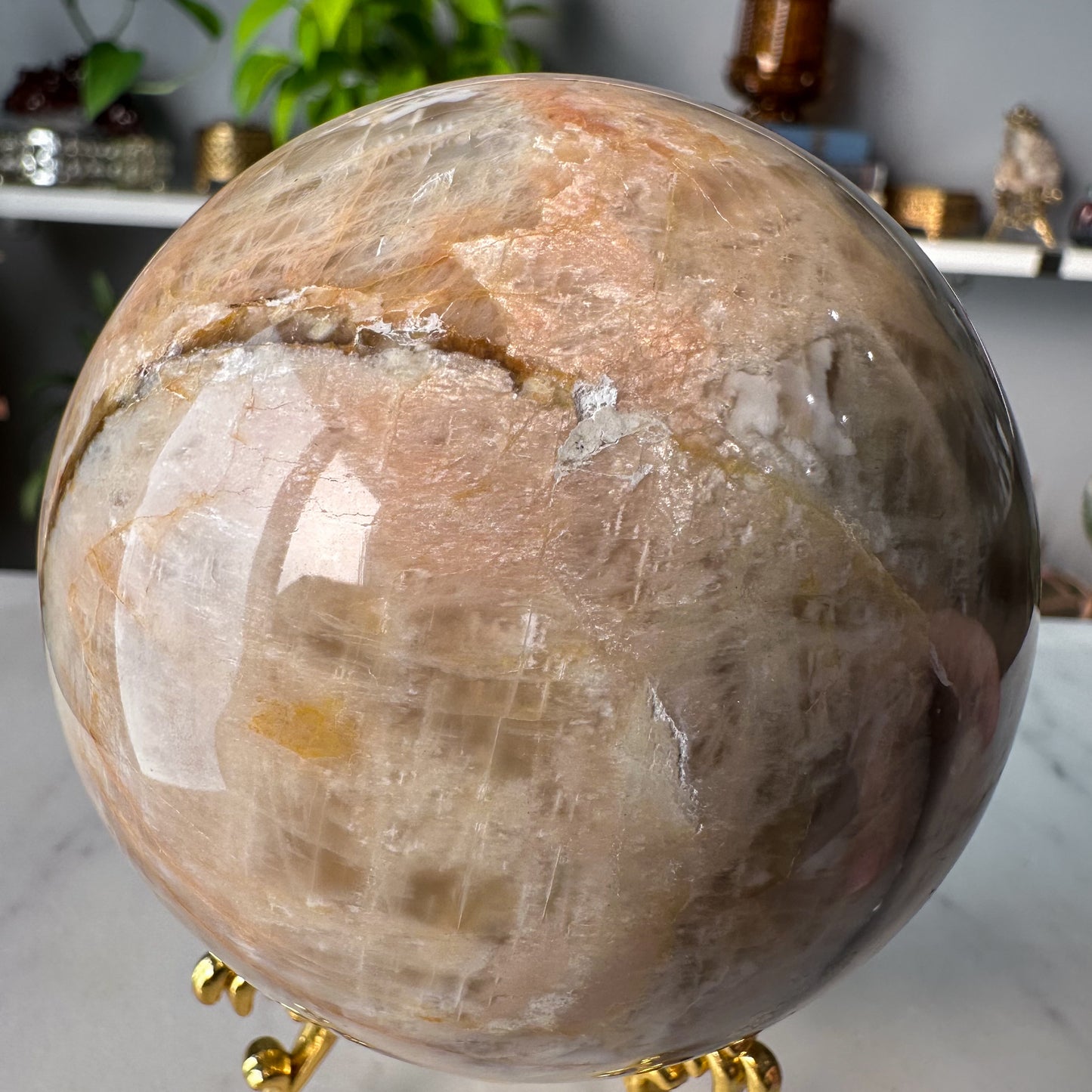 Peach Moonstone Sphere | 002