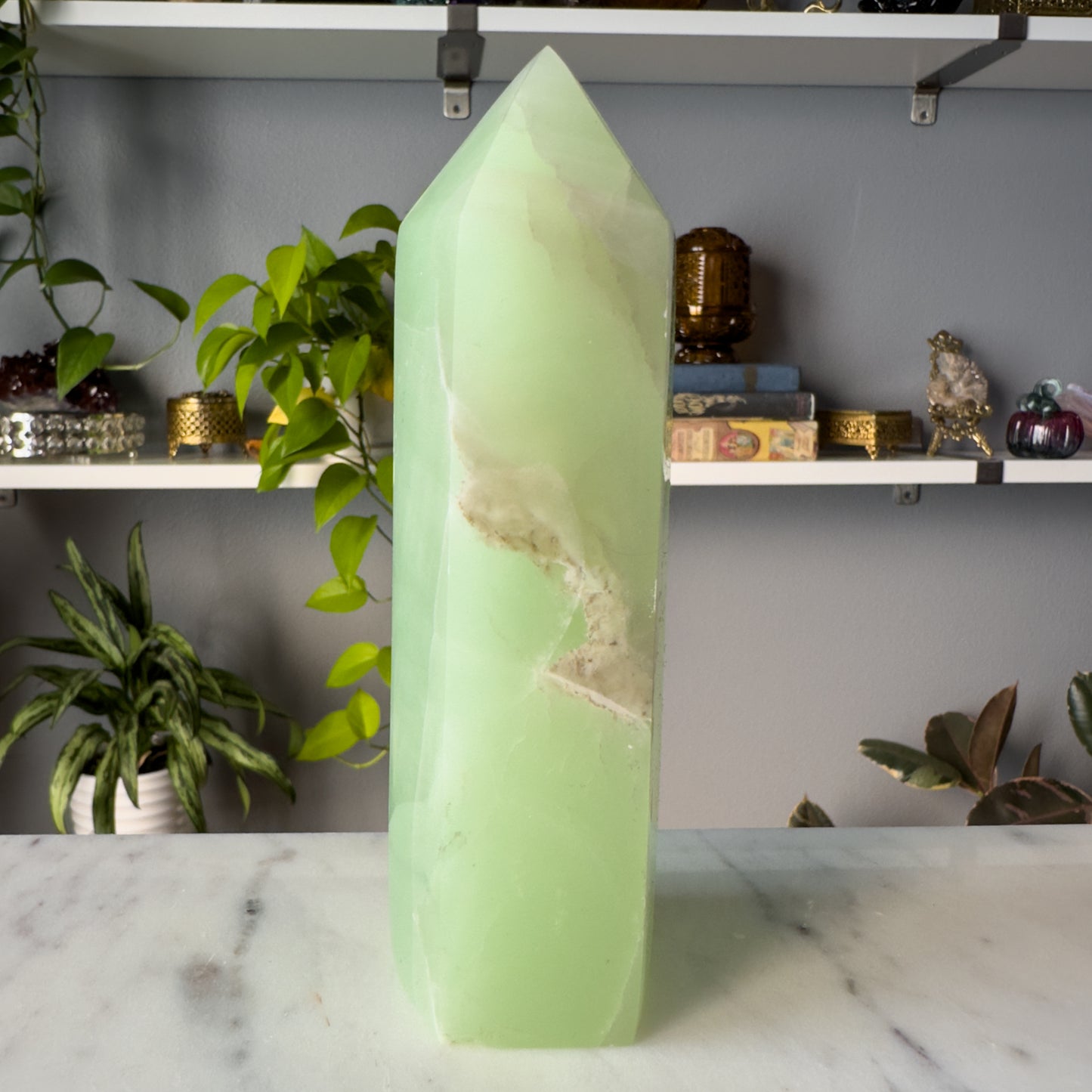 Mint Green Calcite Tower | 002