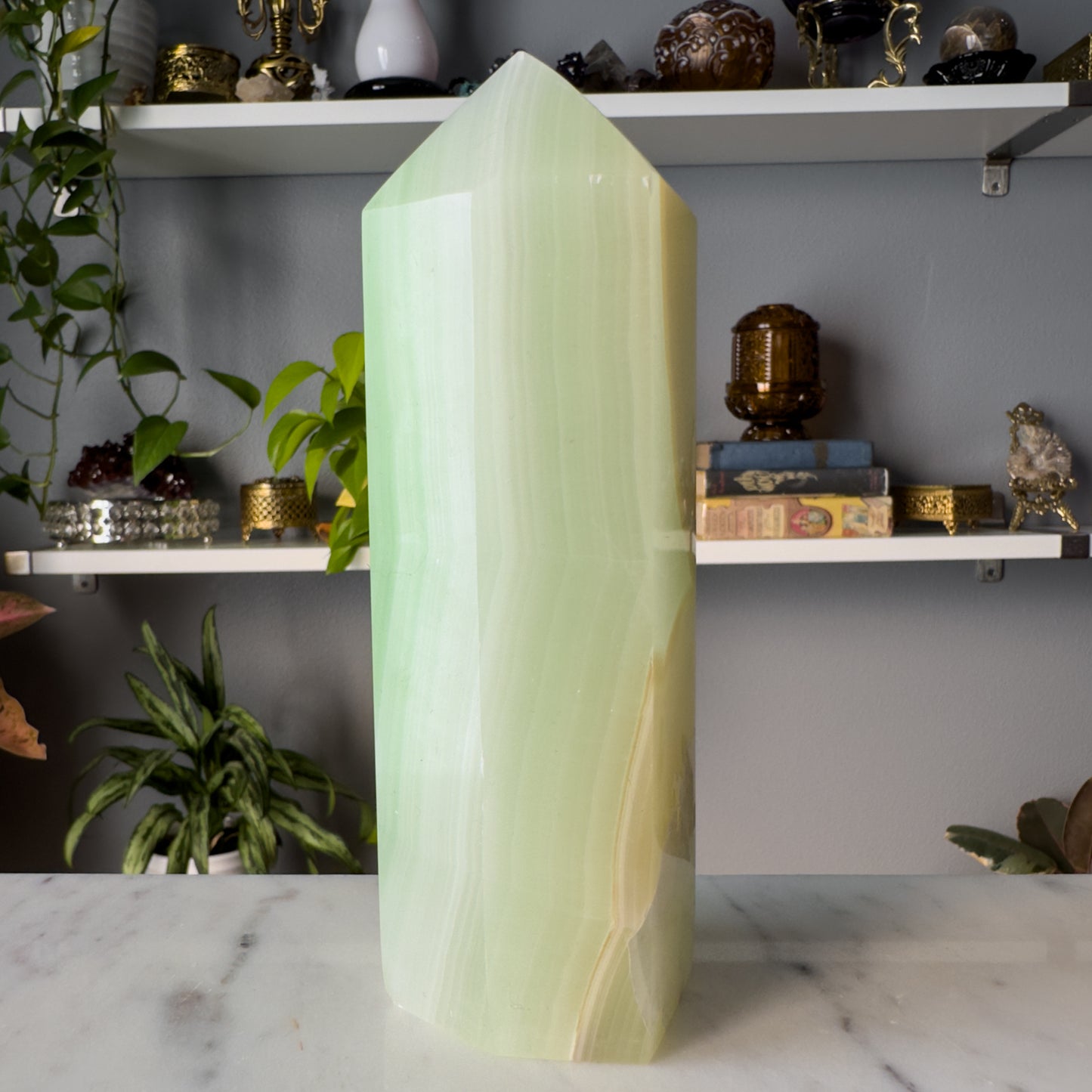 Mint Green Calcite Tower | 003