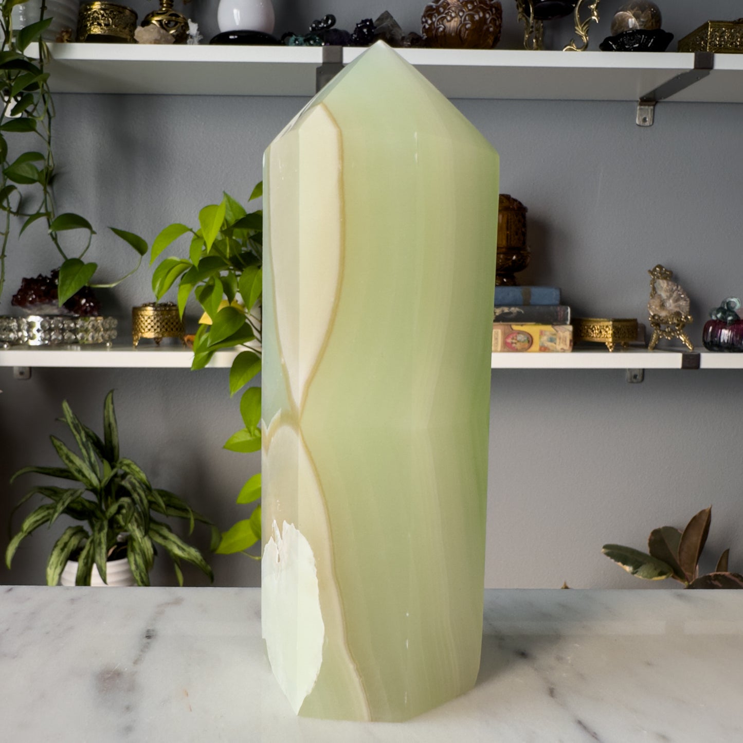 Mint Green Calcite Tower | 003