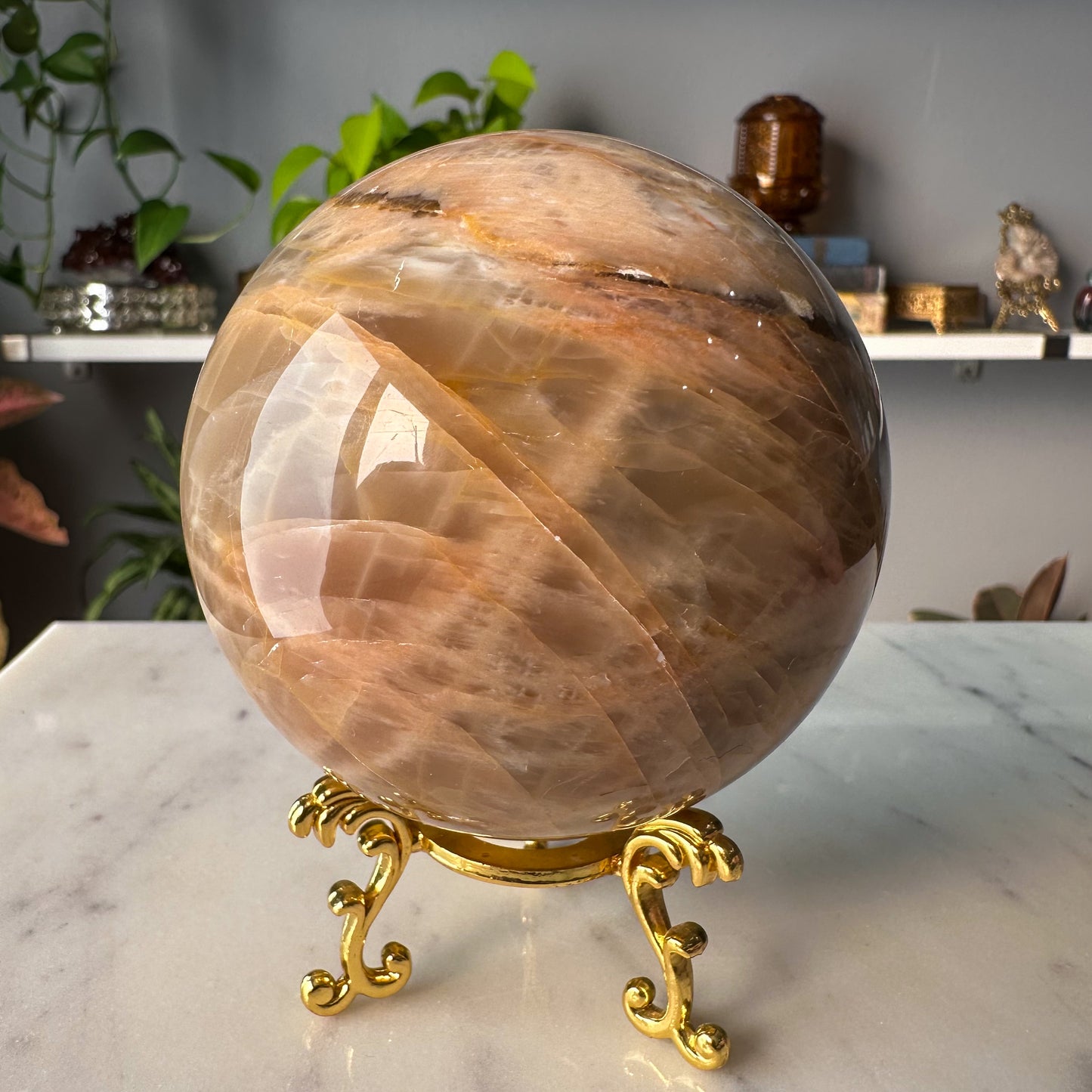 Peach Moonstone Sphere | 002