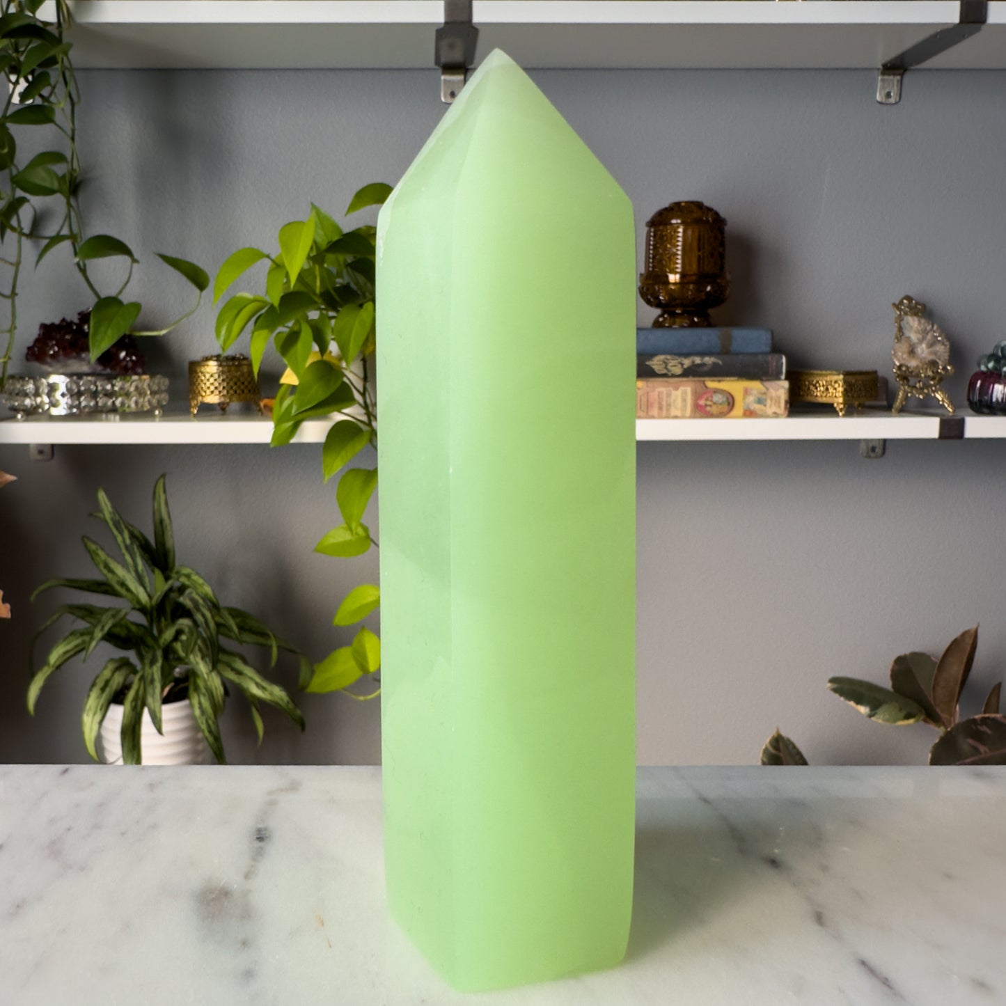 Mint Green Calcite Tower | 002