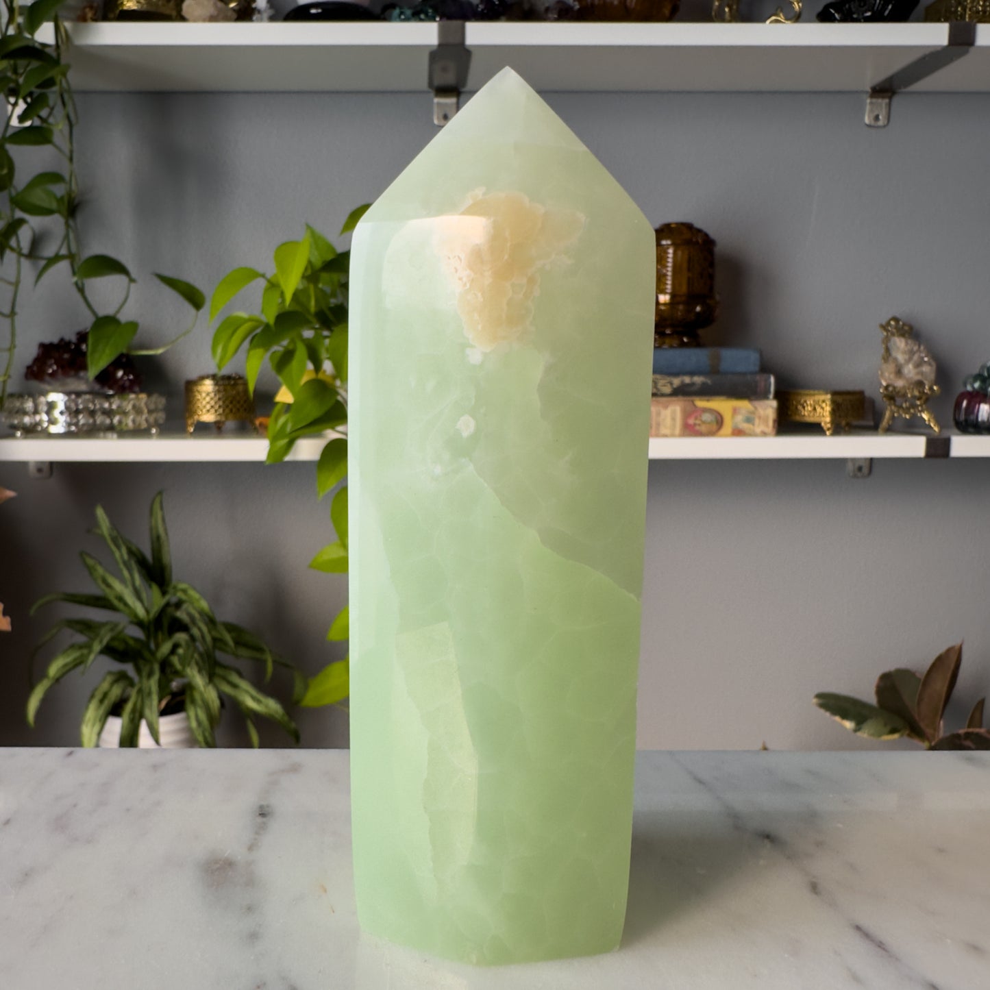 Mint Green Calcite Tower | 001