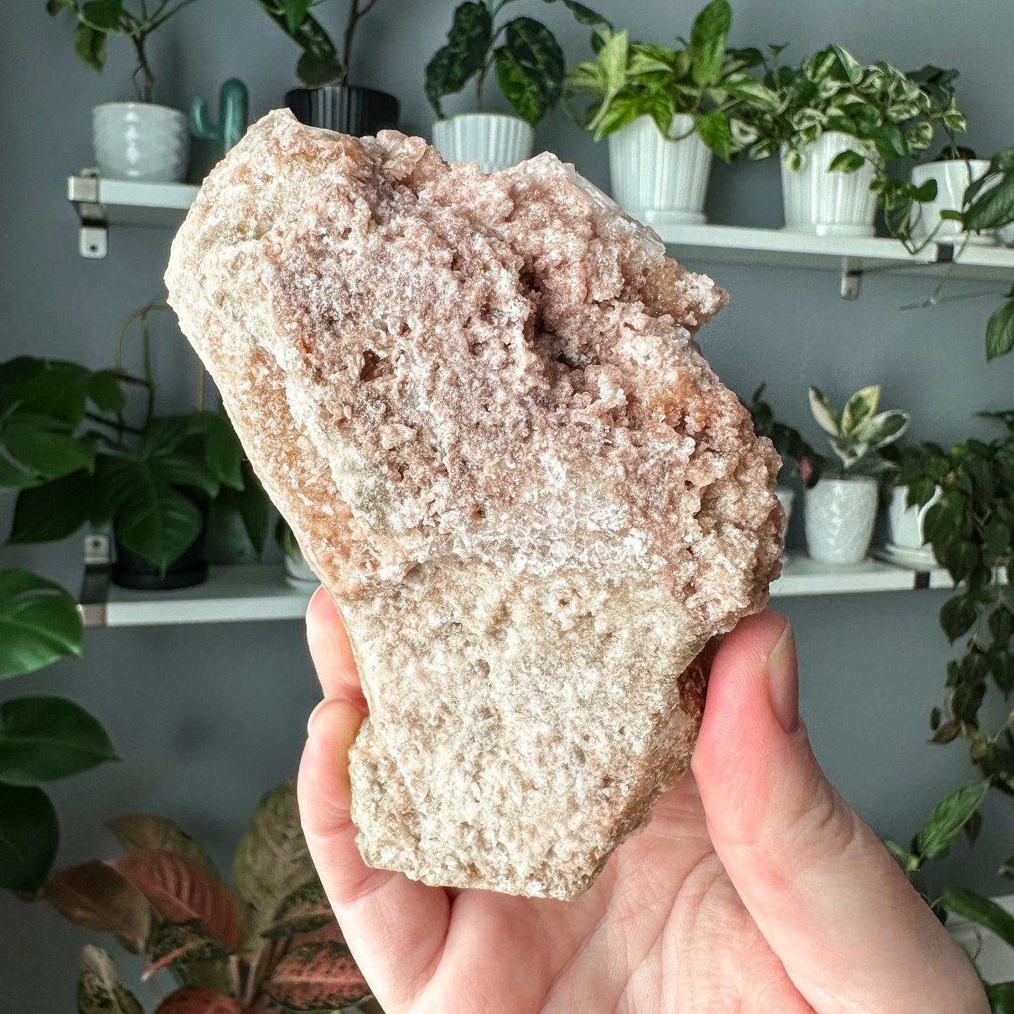 Pink Halite on Trona