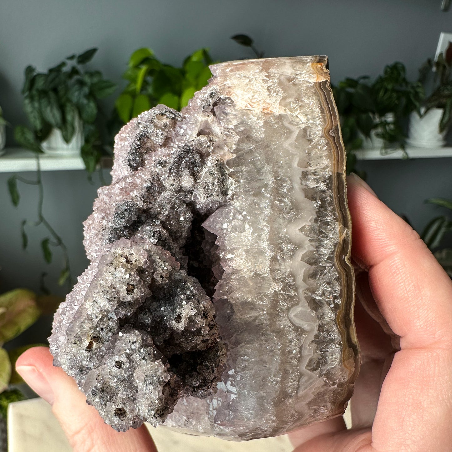 Amethyst after Calcite Pseudomorph