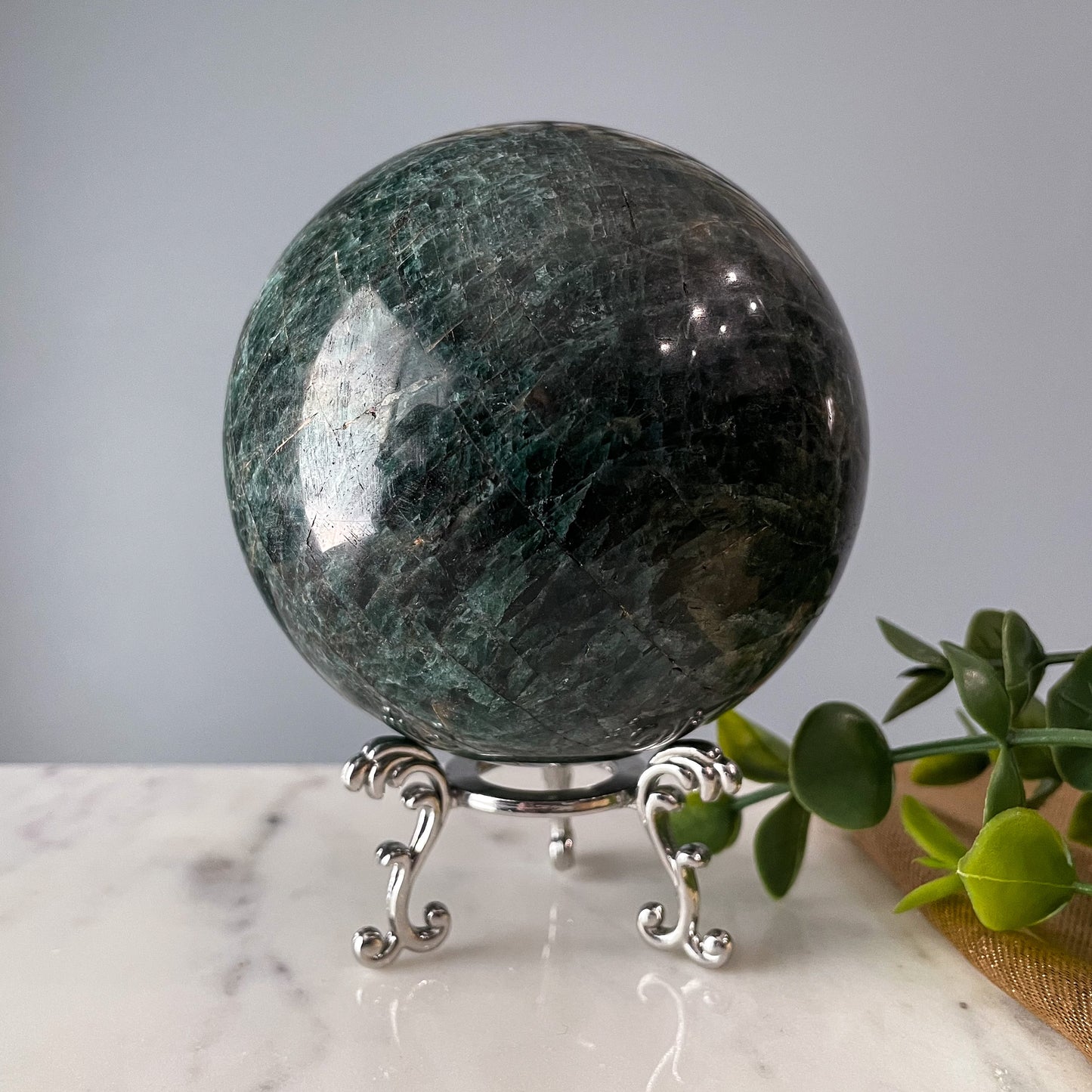 Teal Apatite Sphere