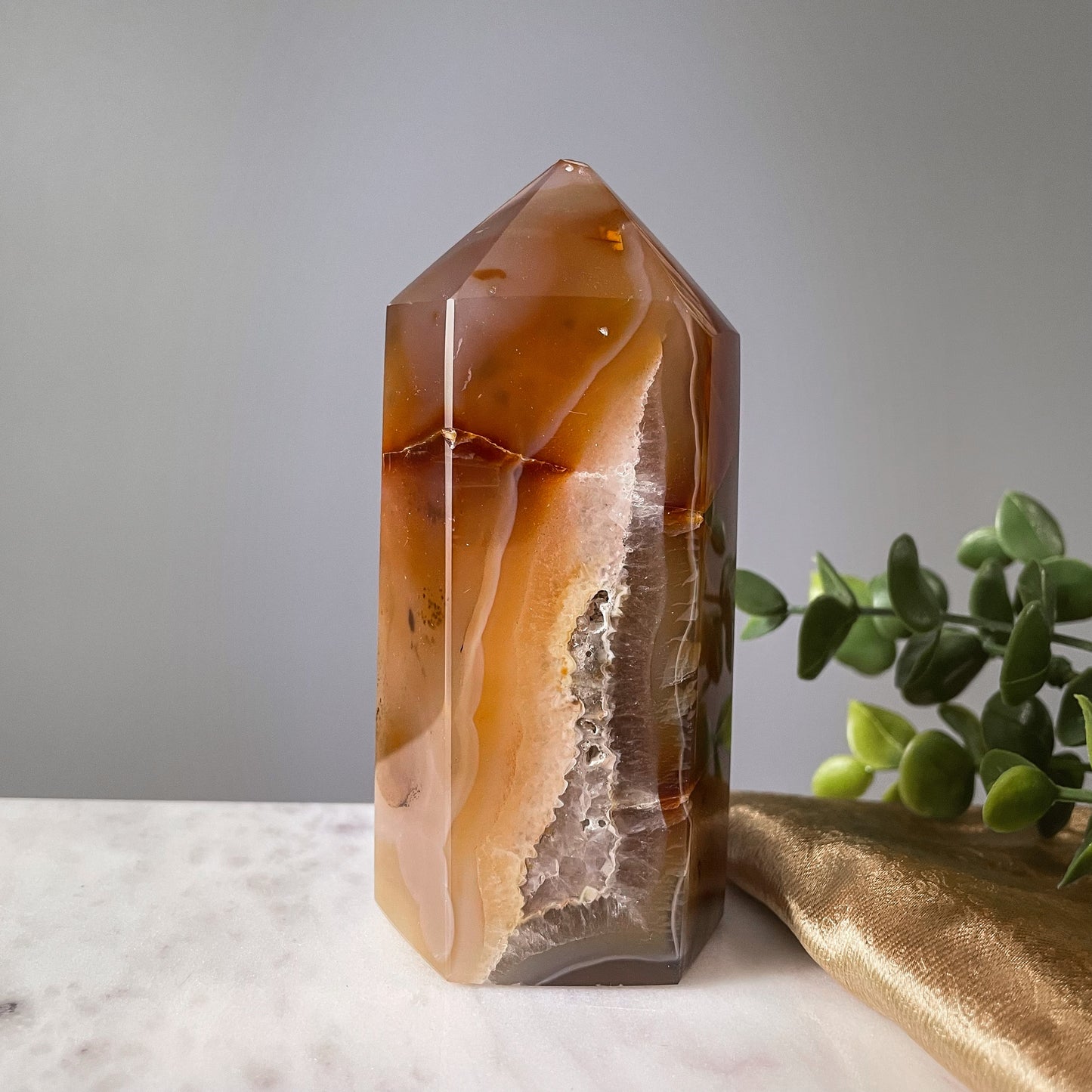 Druzy Agate Tower