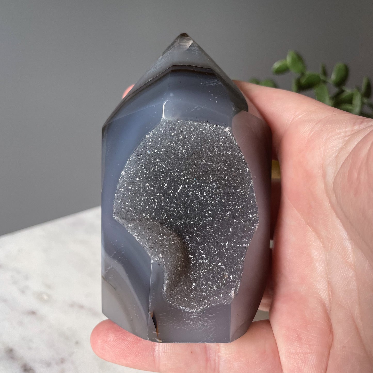 Druzy Agate Tower