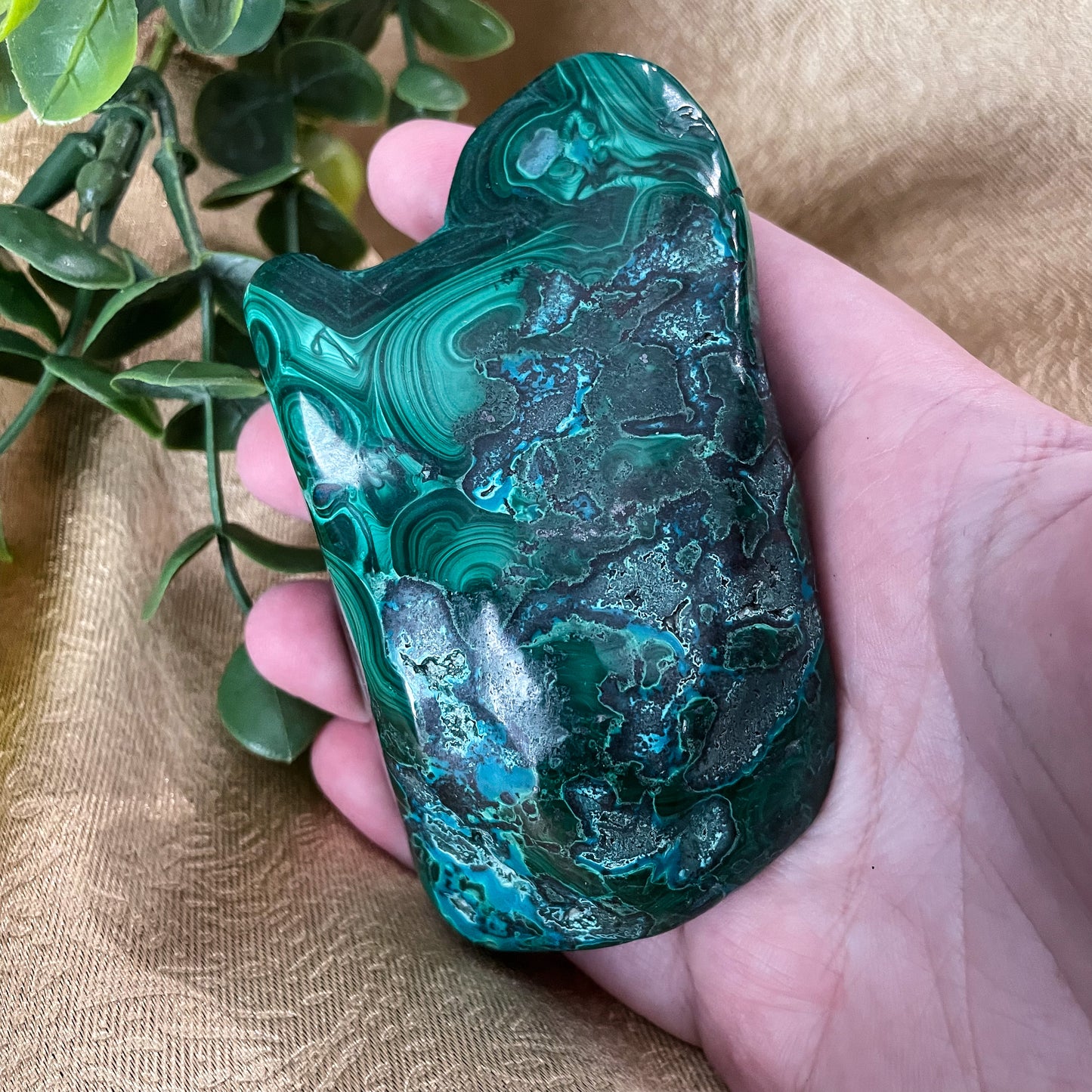 Malachite with Chrysocolla Freeform