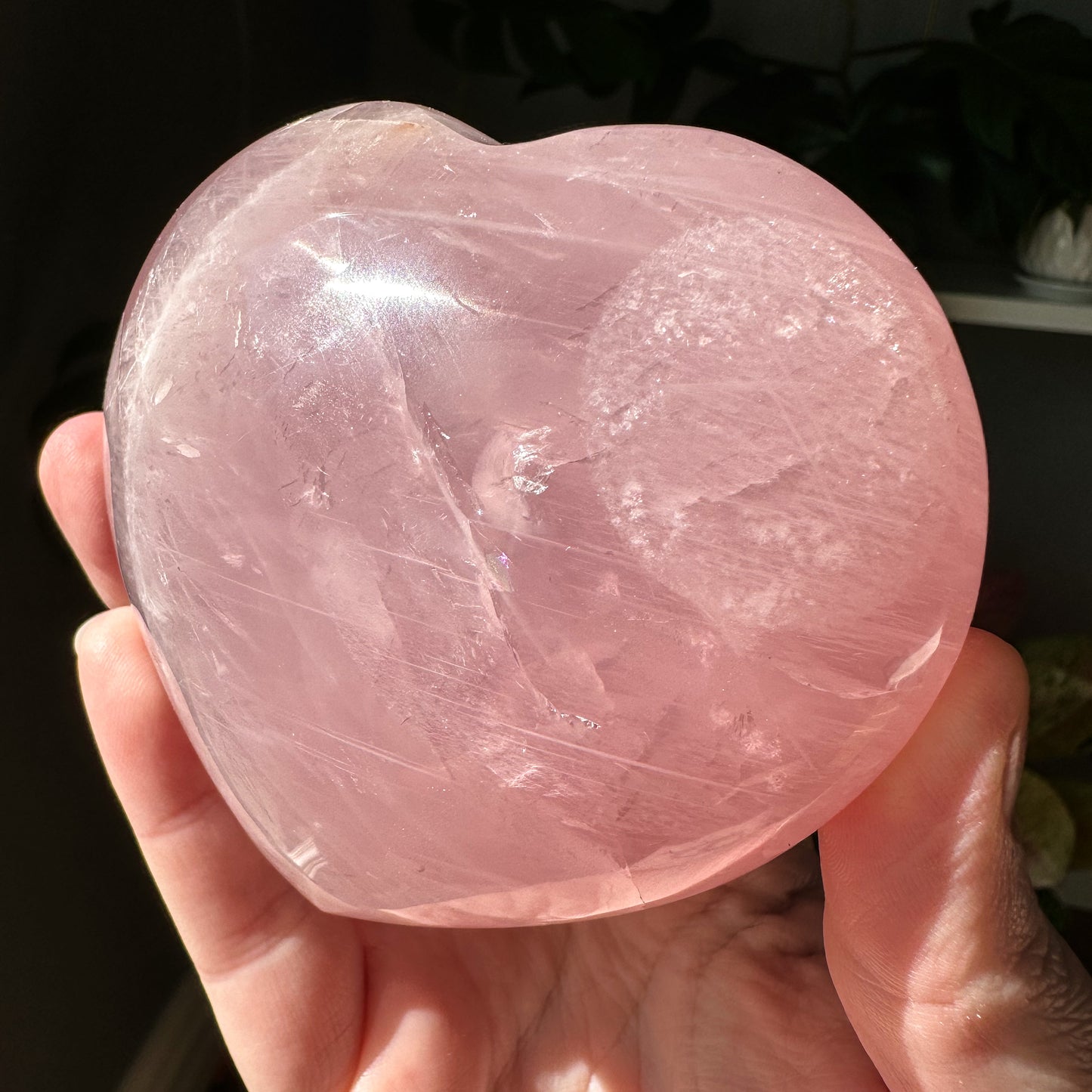 Star Rose Quartz Heart