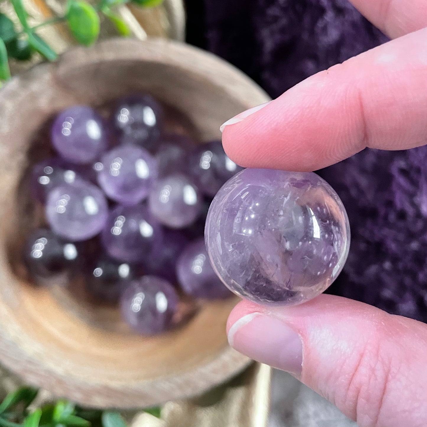 Smokey Amethyst Small Spheres