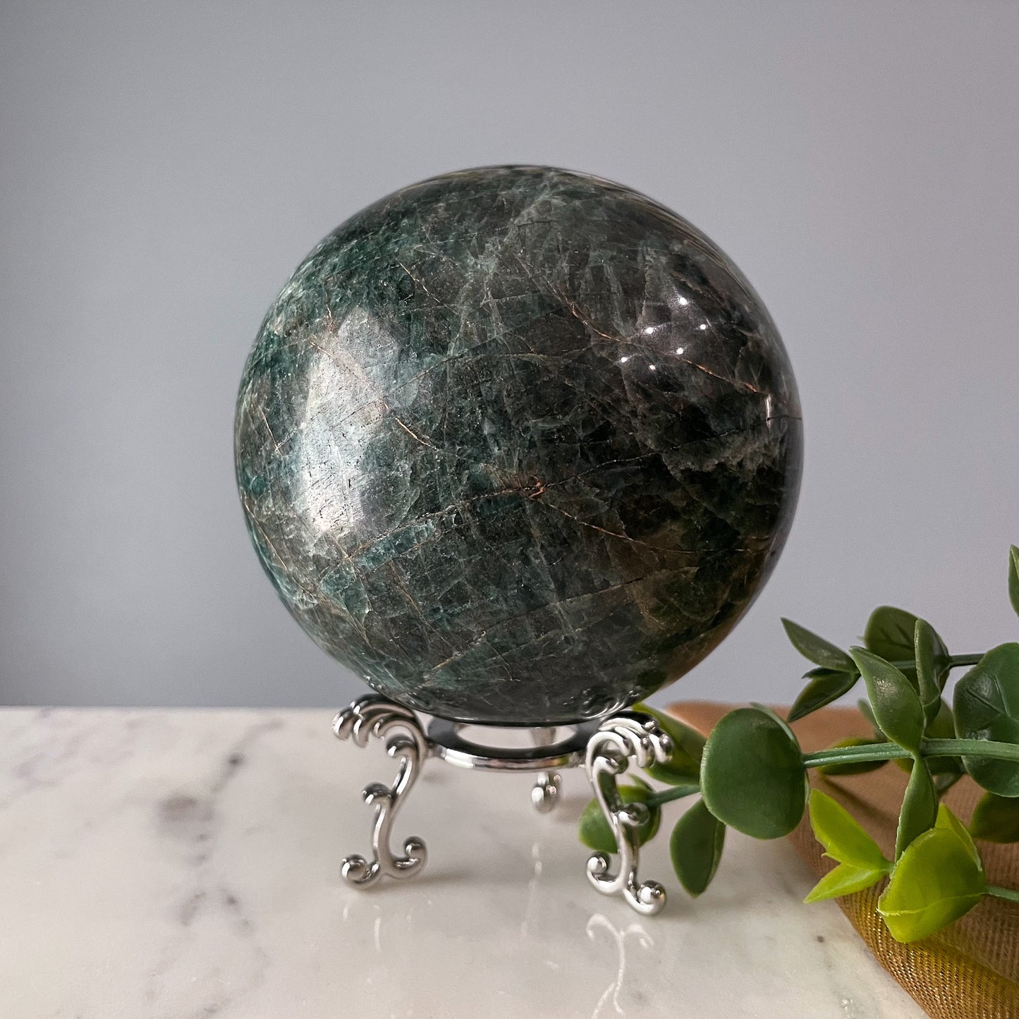 Teal Apatite Sphere