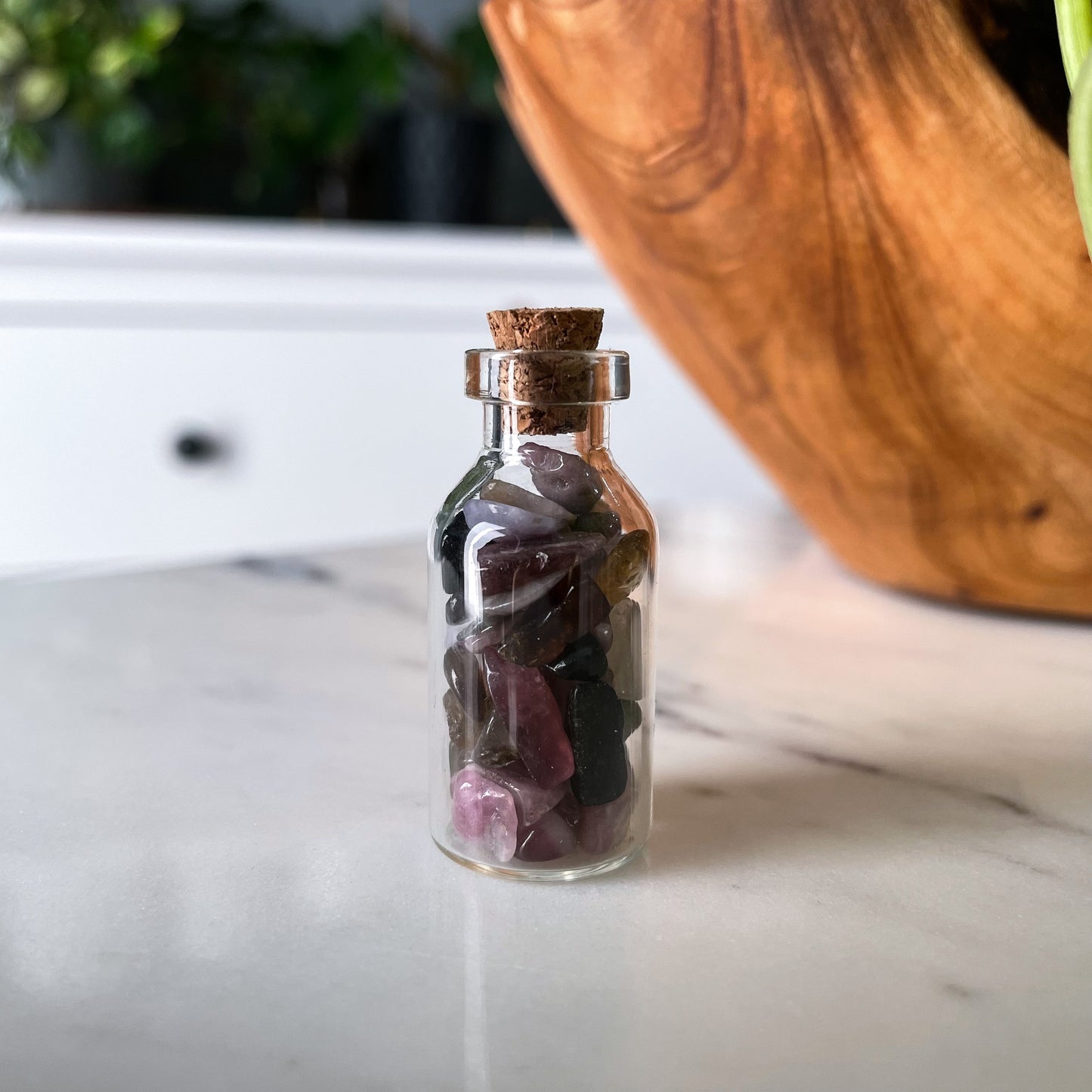 Watermelon Tourmaline Chip Bottle