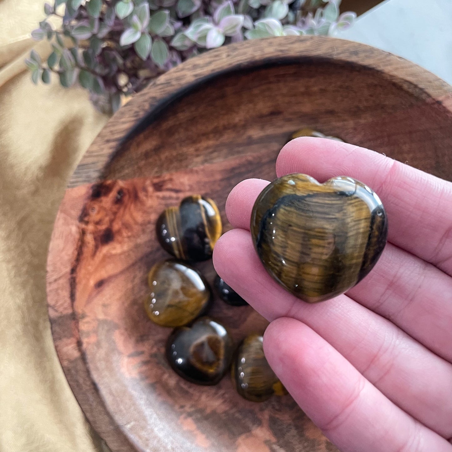 Tigers Eye Small Heart