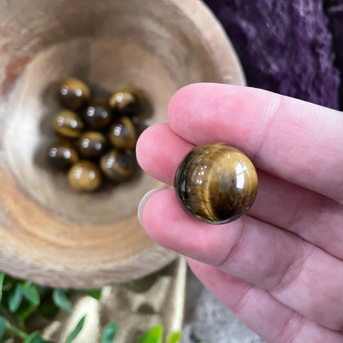 Tiger's Eye Mini Sphere