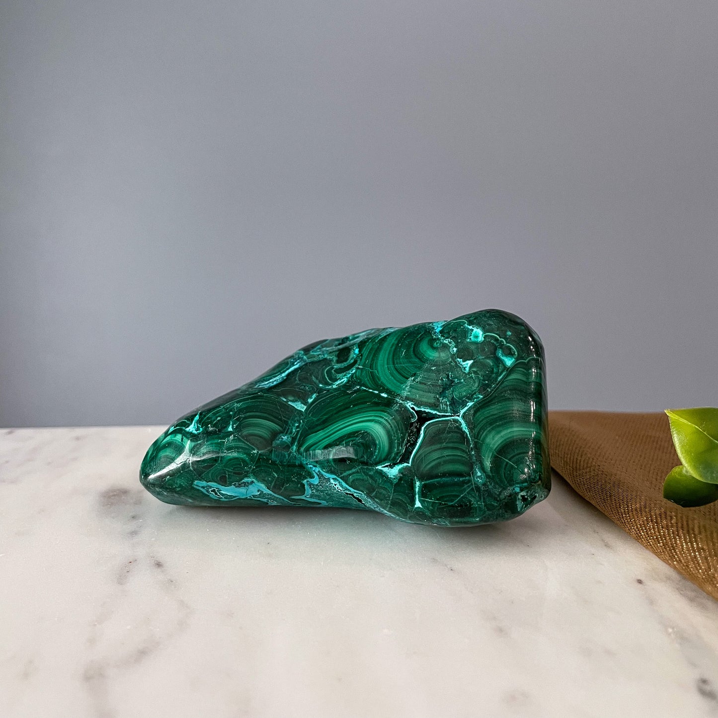 Malachite with Chrysocolla Freeform