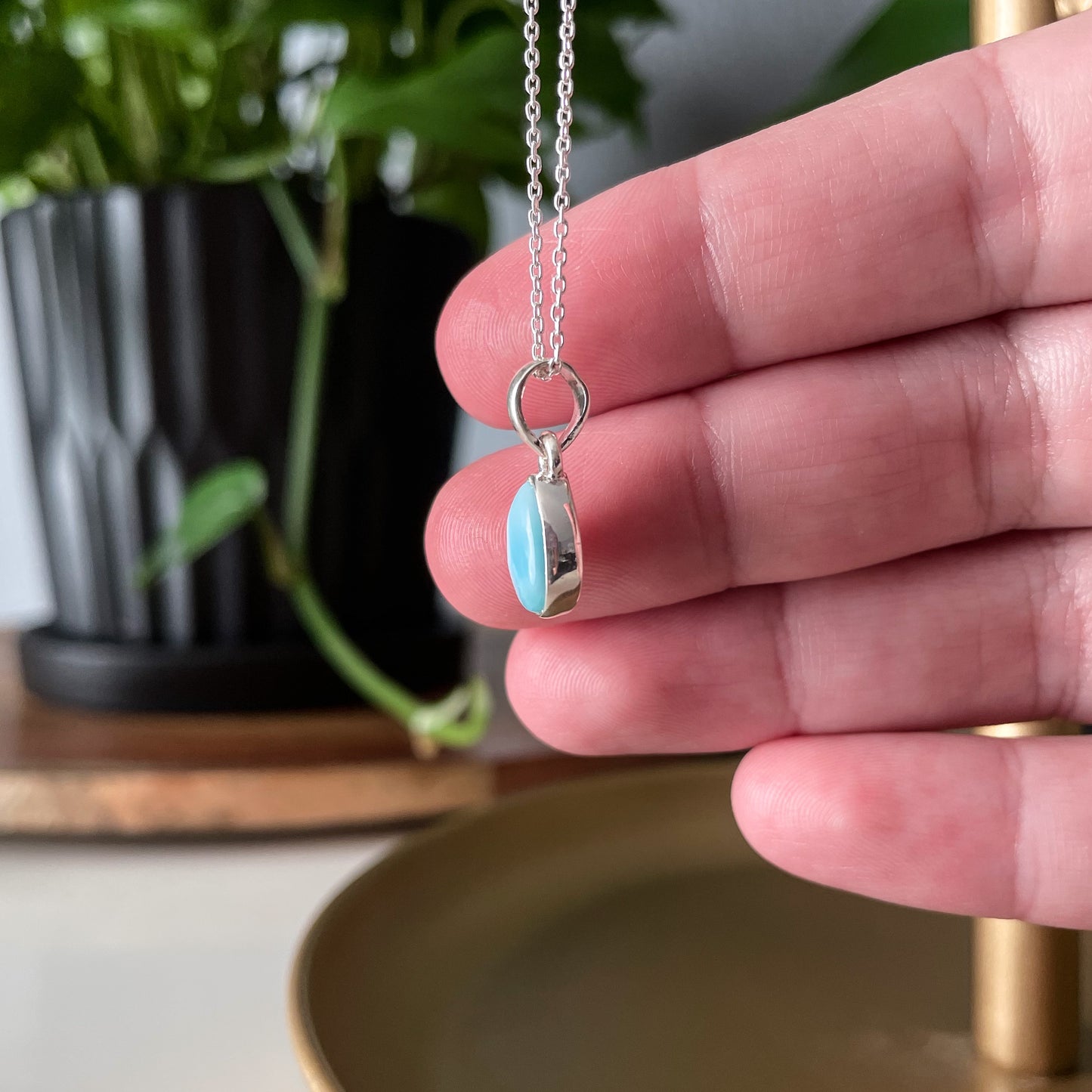 Larimar Pendant Necklace