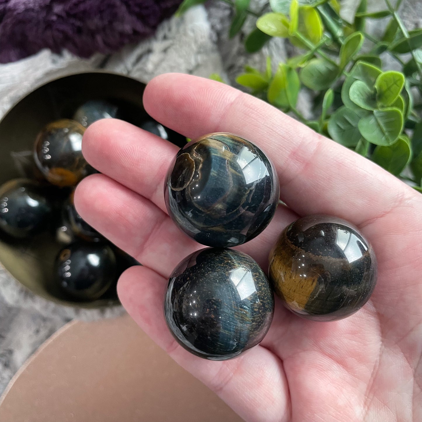 Blue Tigers Eye Mini Sphere