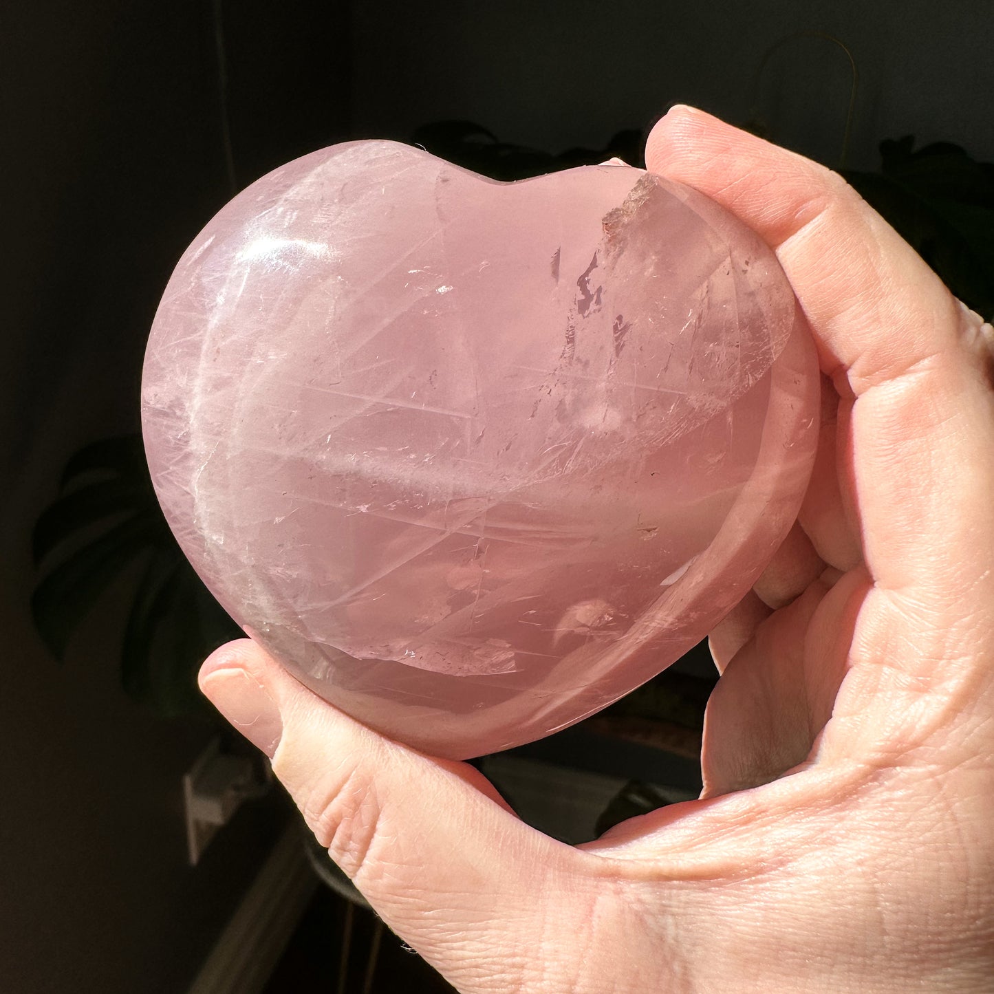 Star Rose Quartz Heart