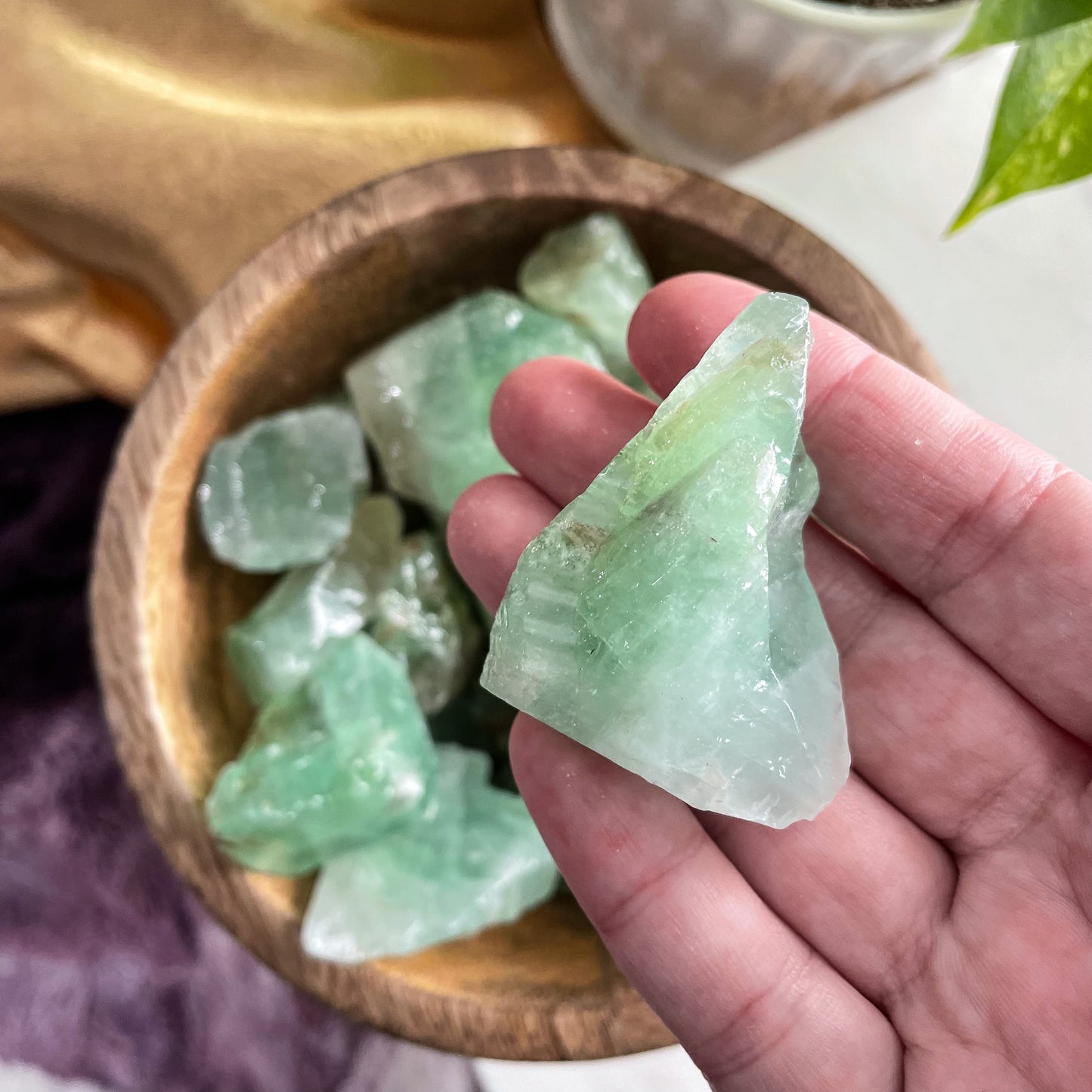 Raw Green Calcite