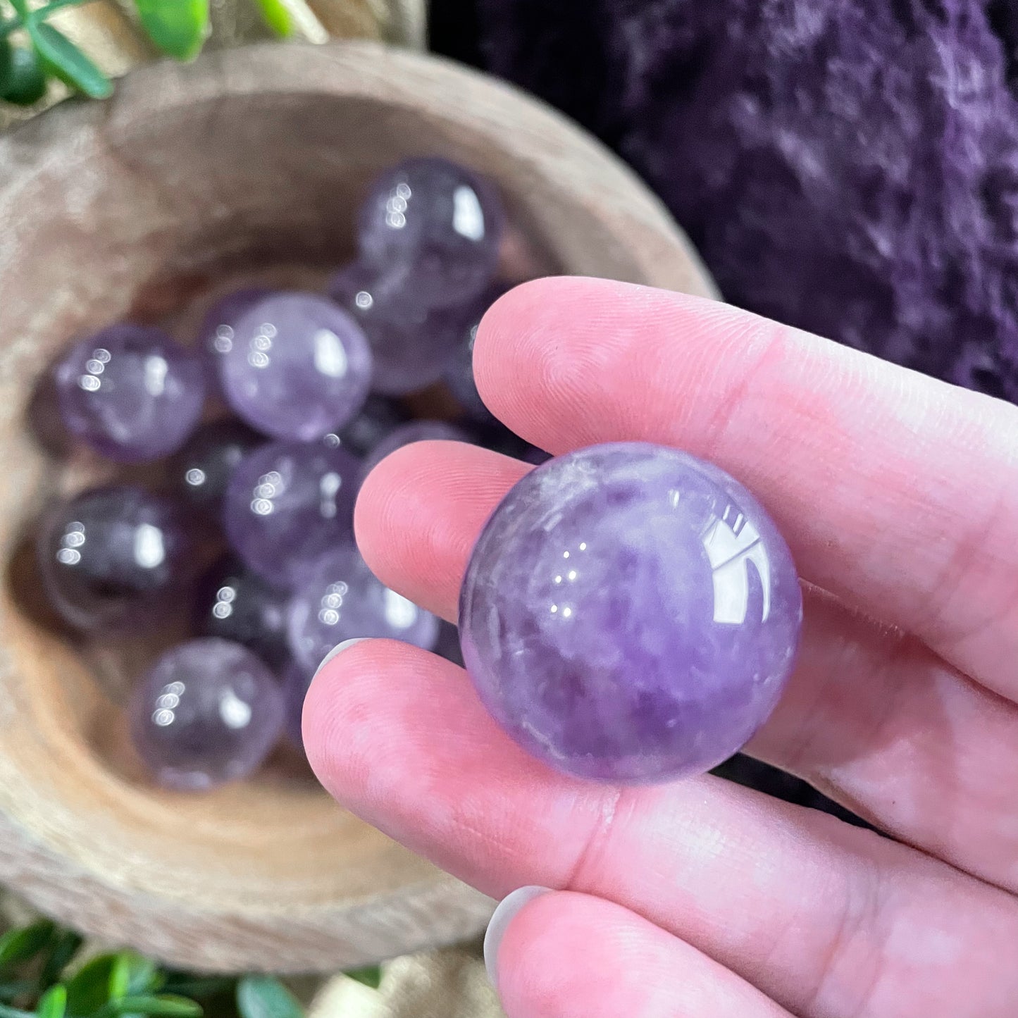 Smokey Amethyst Small Spheres