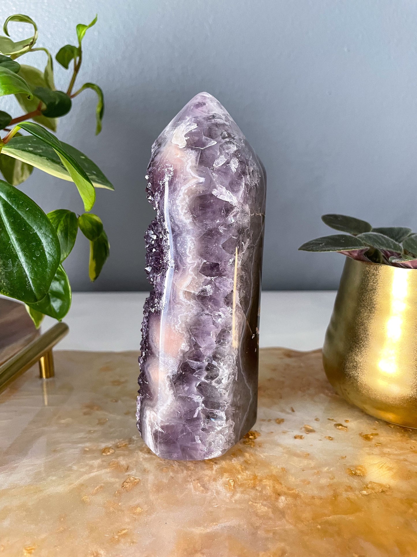 Amethyst + Quartz Tower