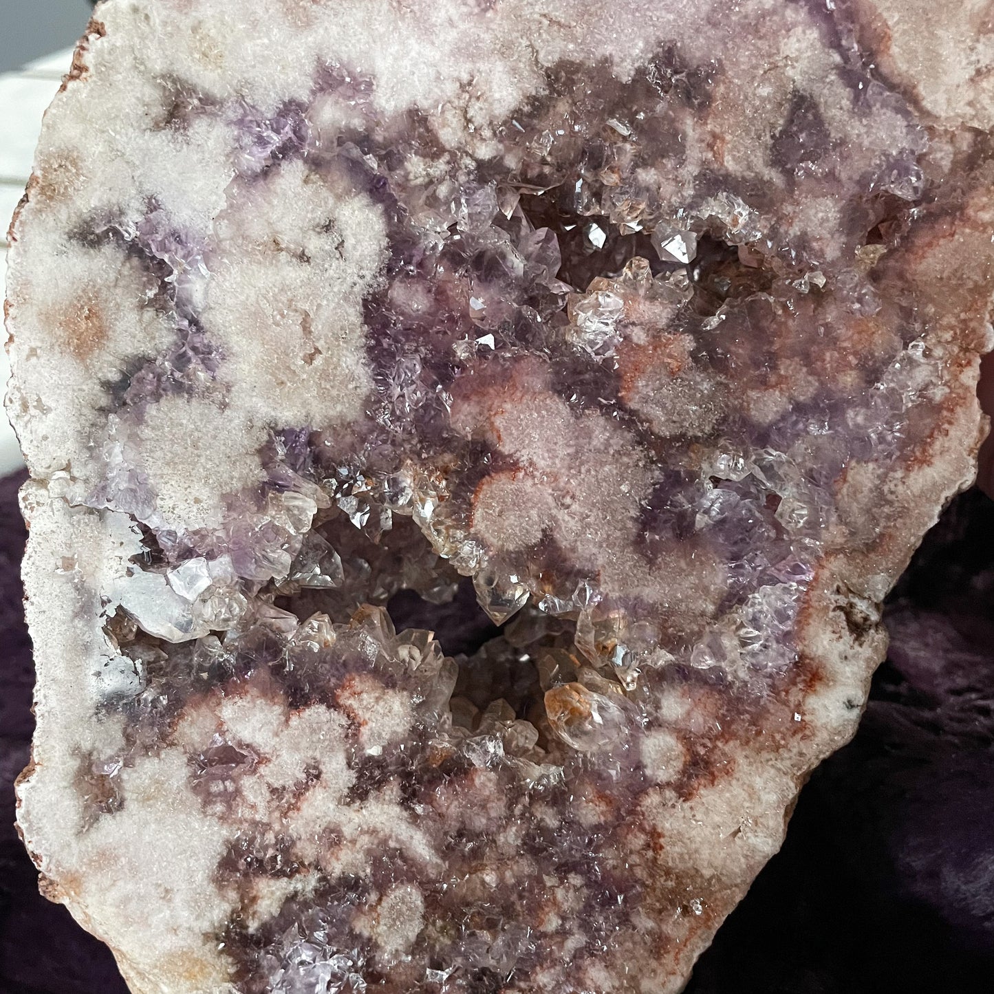 Pink Amethyst Slab on a Stand