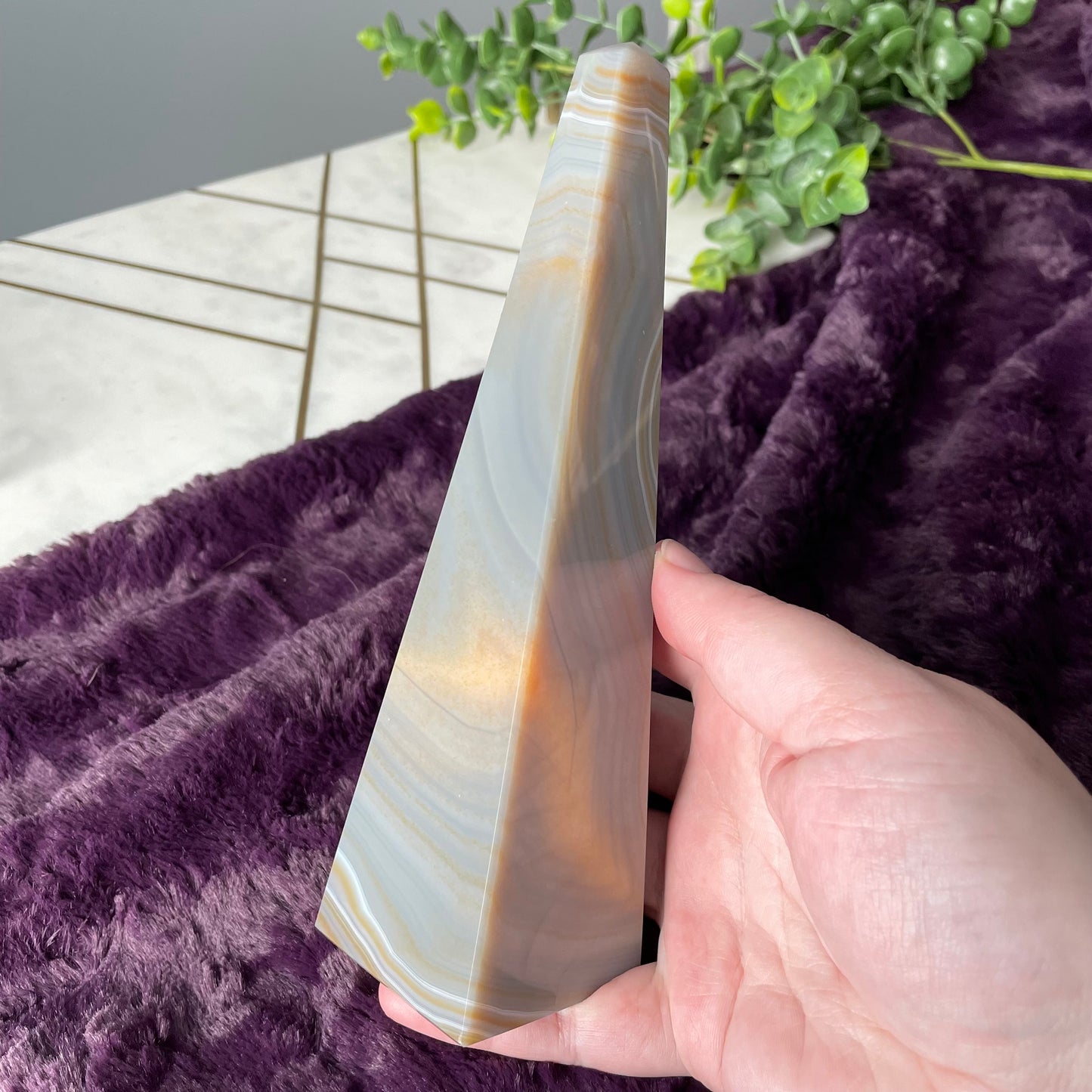 Blue Agate Obelisk