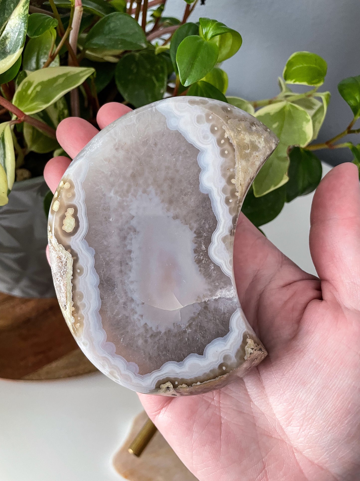 Druzy Agate Moon