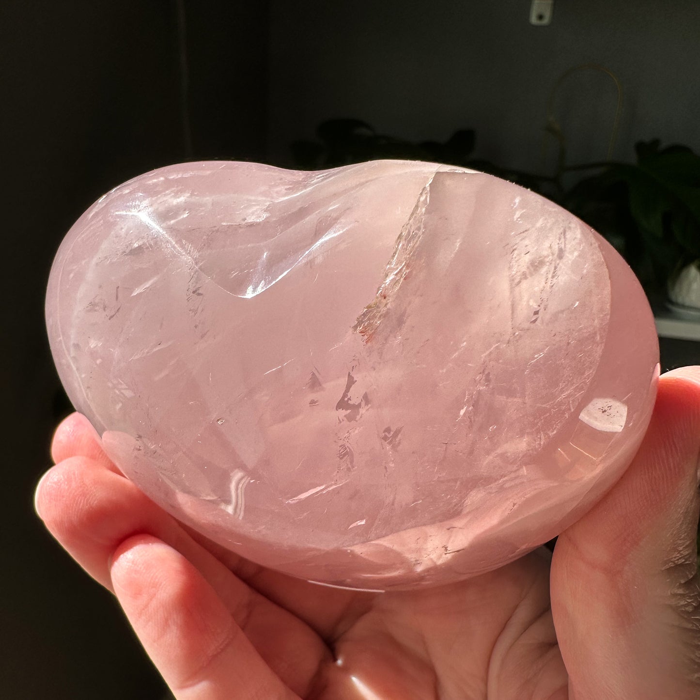 Star Rose Quartz Heart