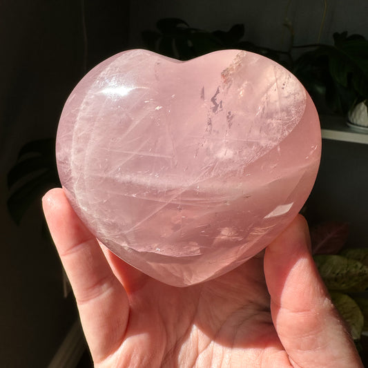 Star Rose Quartz Heart