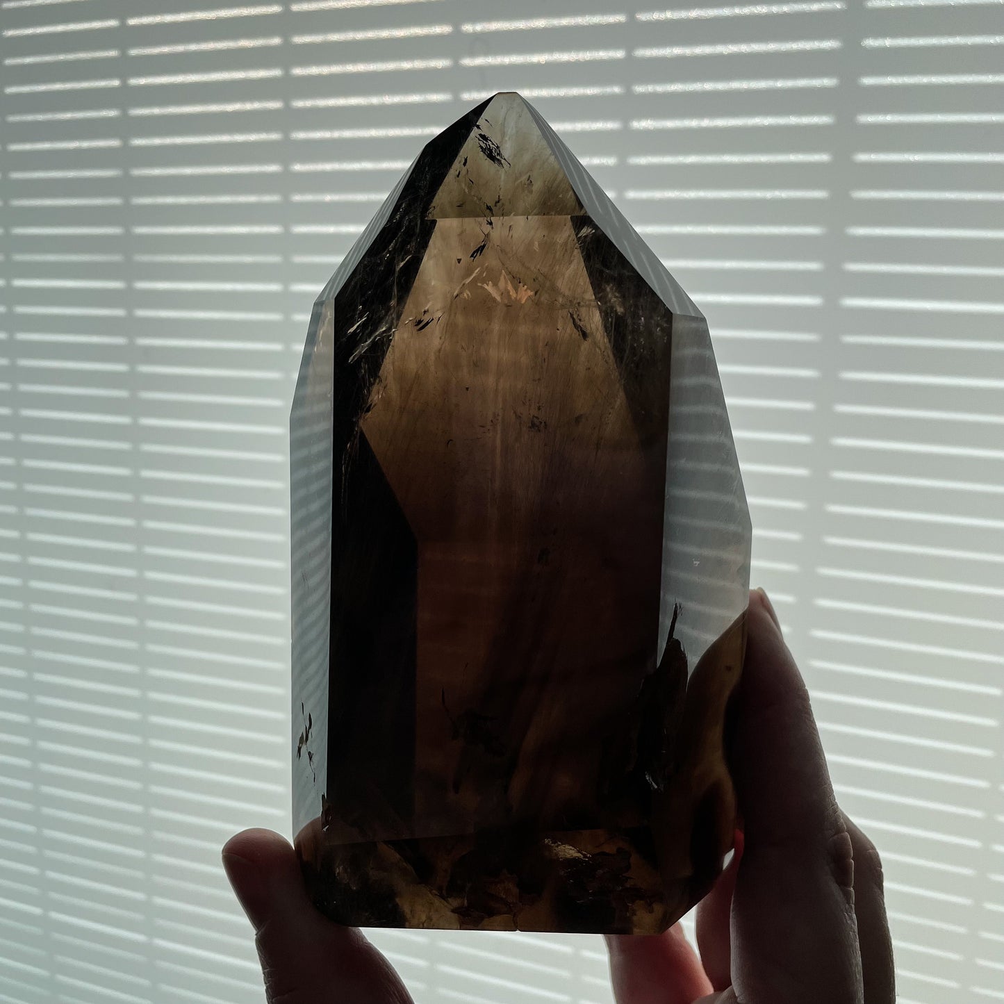 Rutile Smokey Quartz Tower