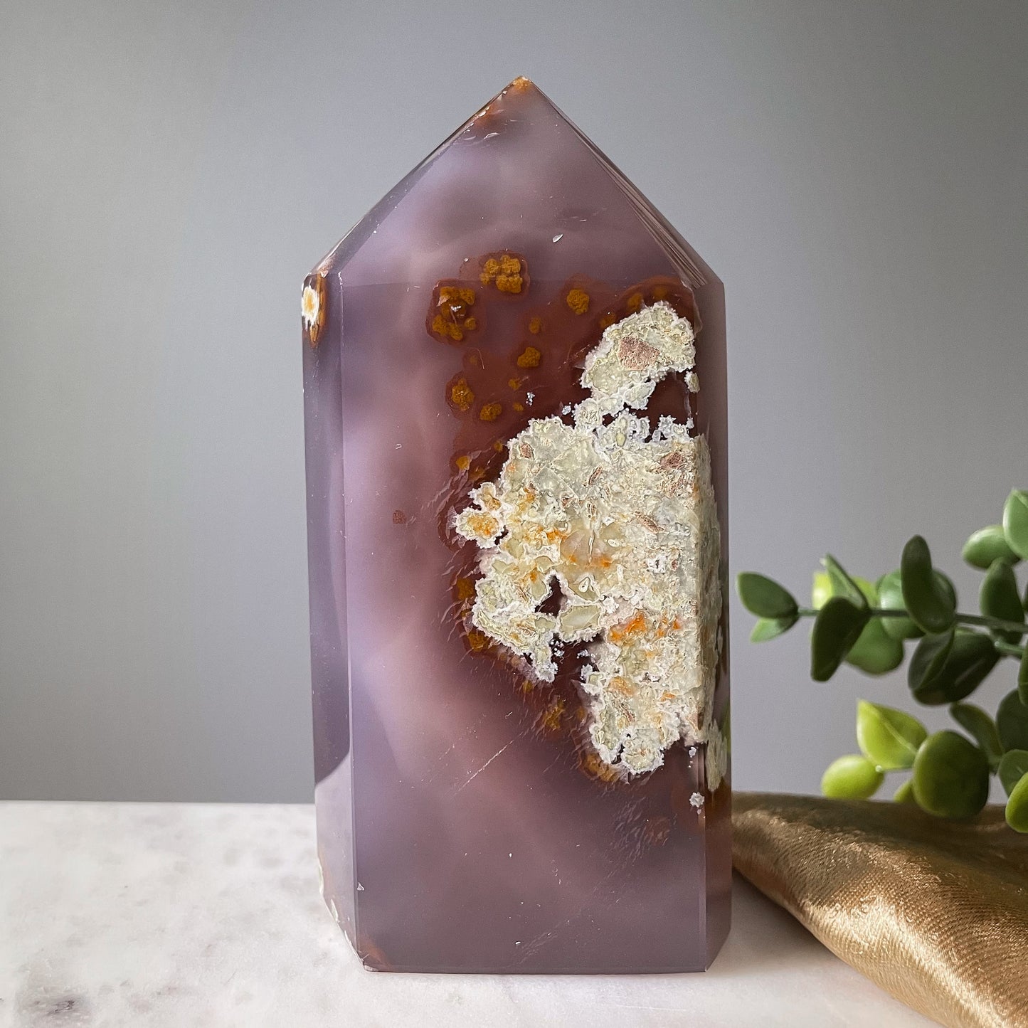 Druzy Agate Tower