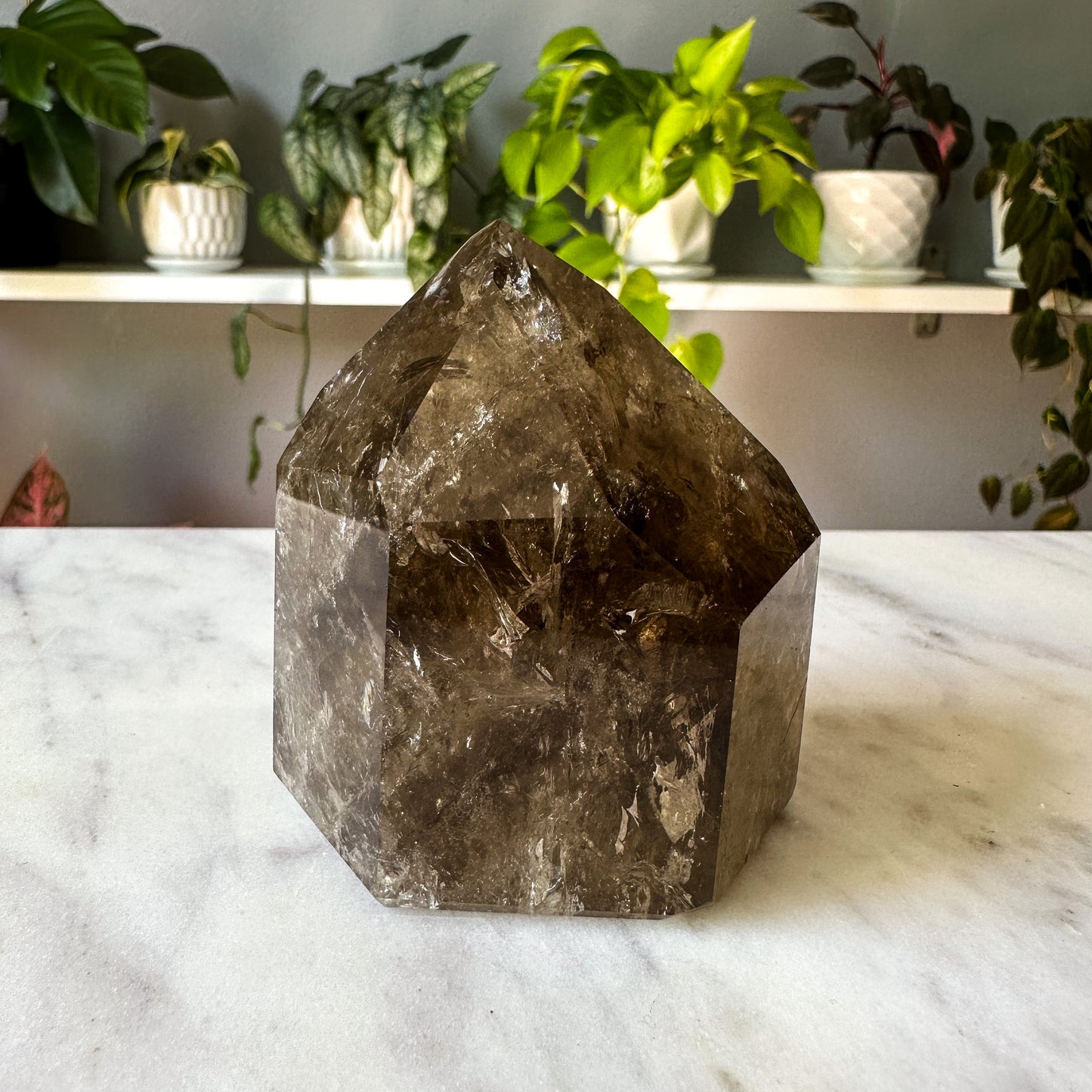 Phantom Smokey Quartz Tower