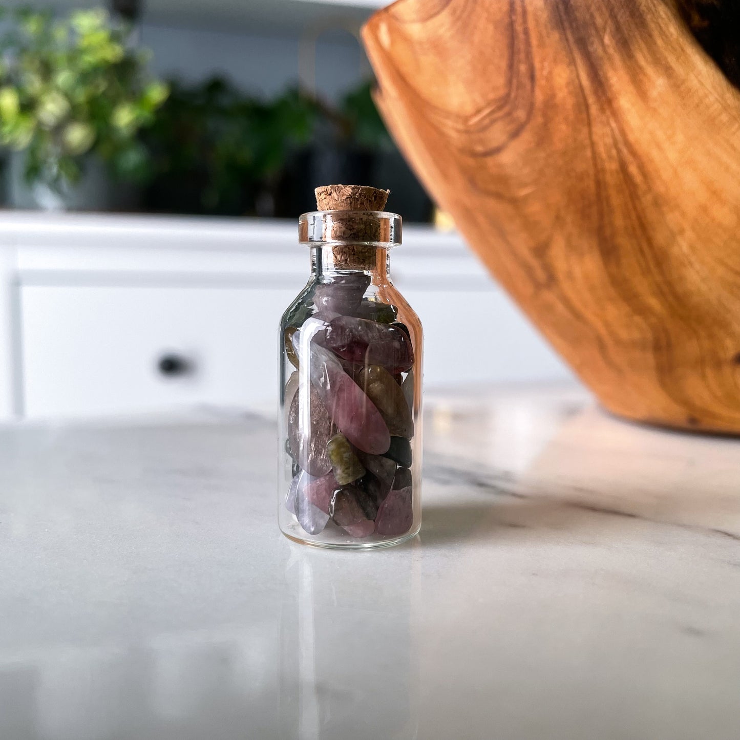 Watermelon Tourmaline Chip Bottle