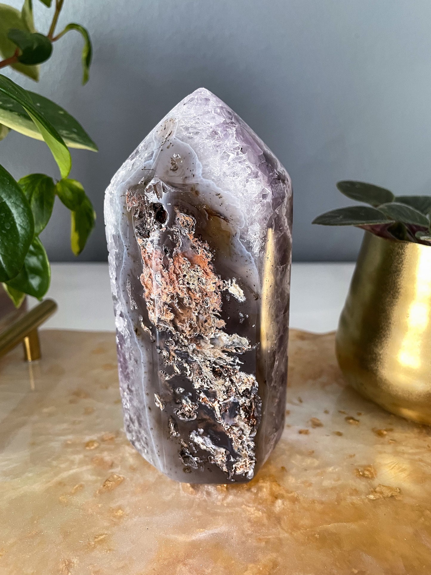 Amethyst + Quartz Tower