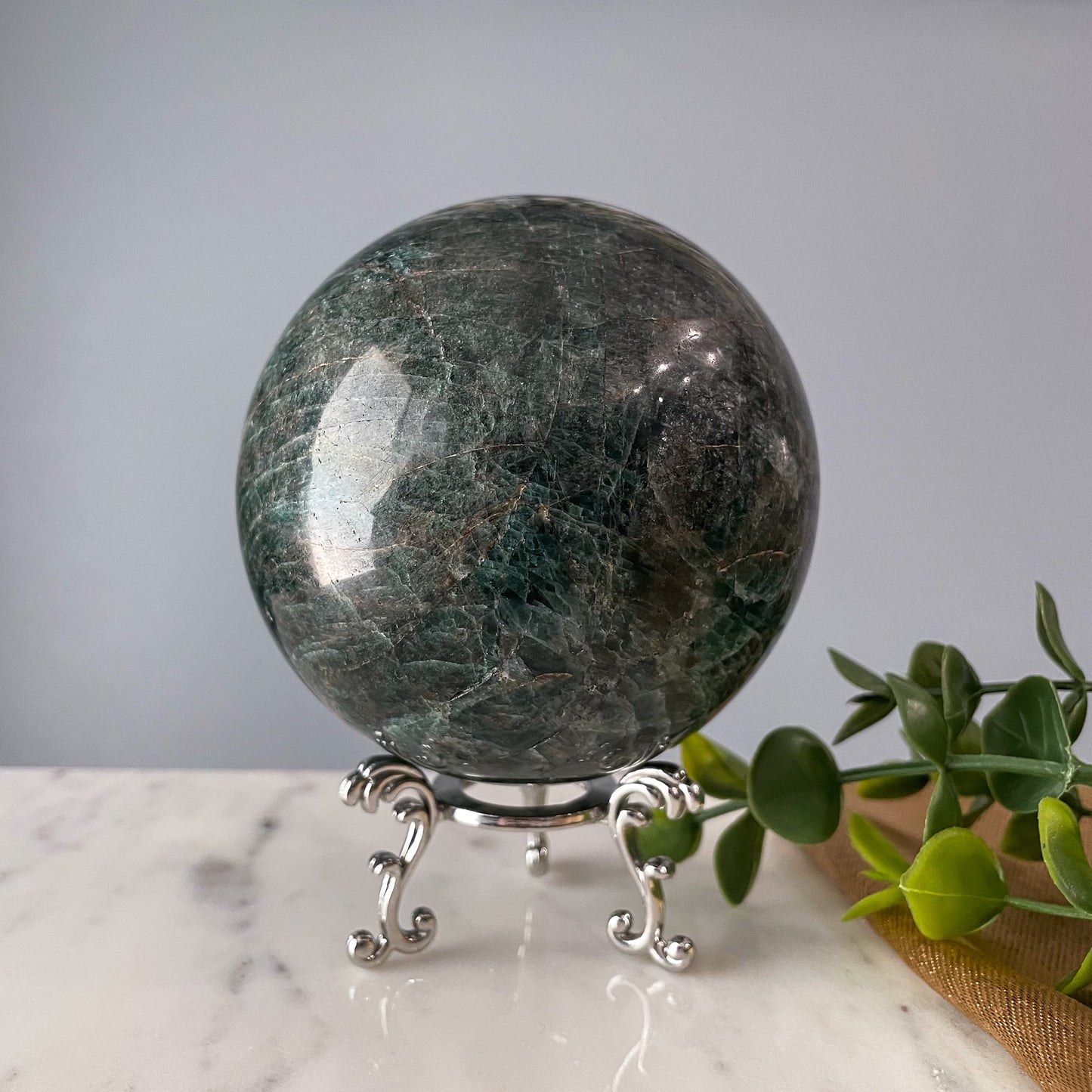 Teal Apatite Sphere