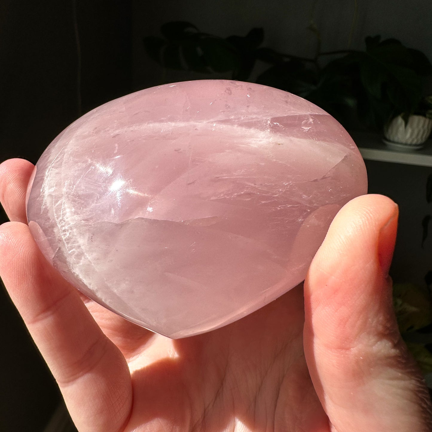 Star Rose Quartz Heart