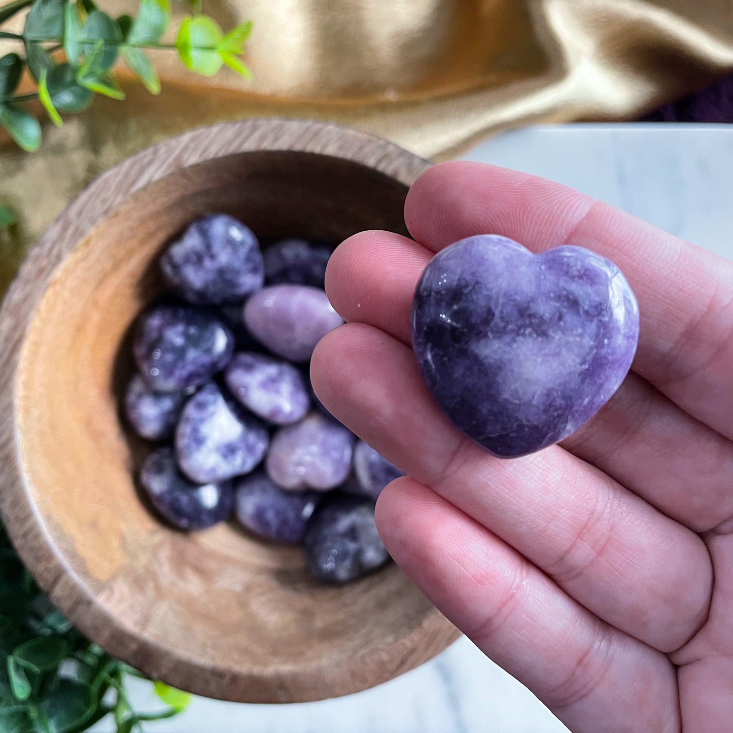 Lepidolite Small Heart