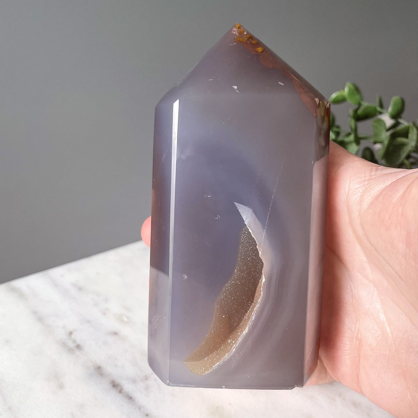 Druzy Agate Tower