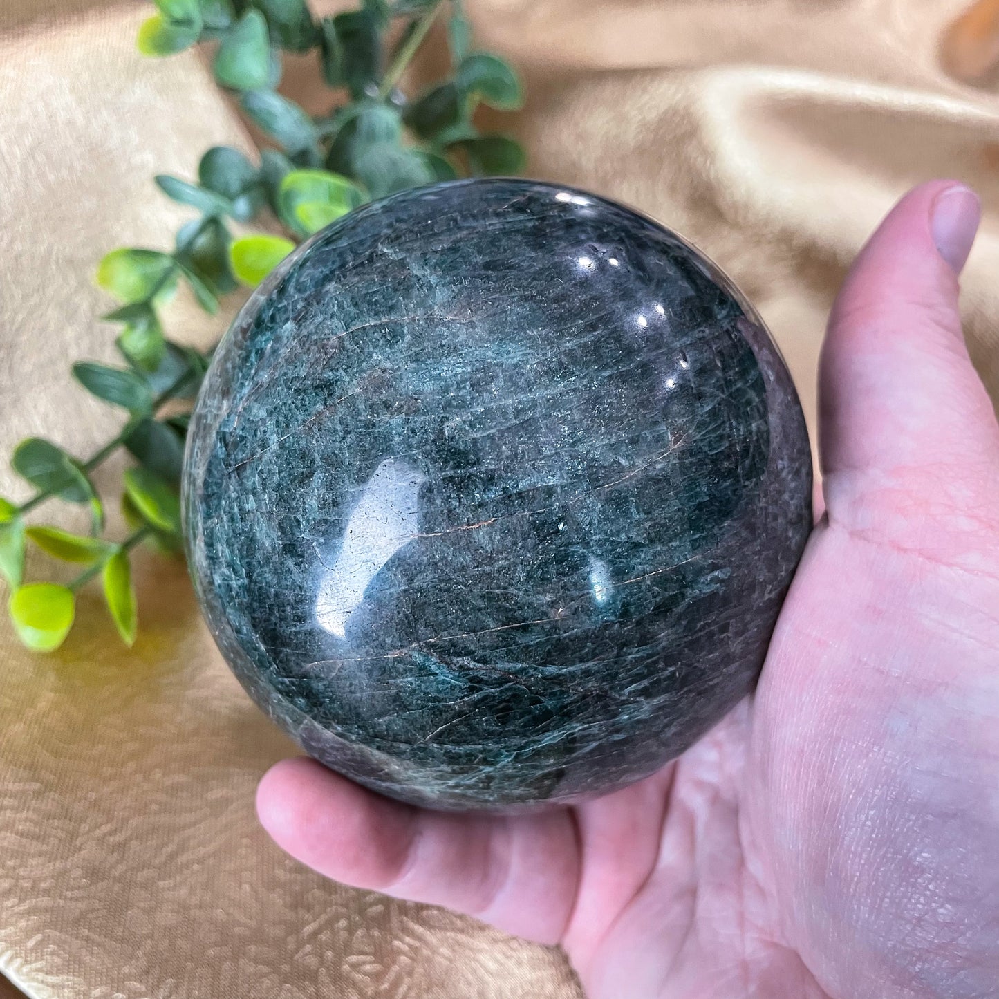 Teal Apatite Sphere