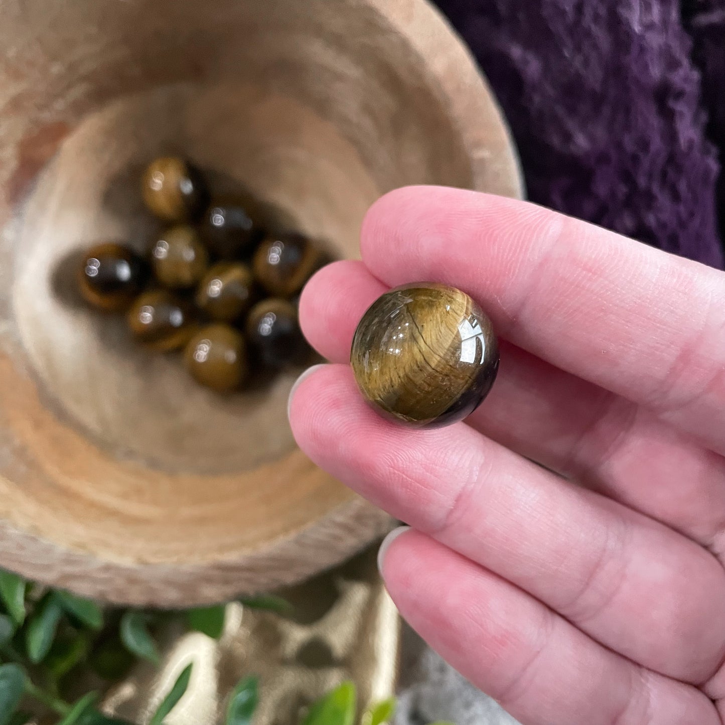 Tiger's Eye Mini Sphere