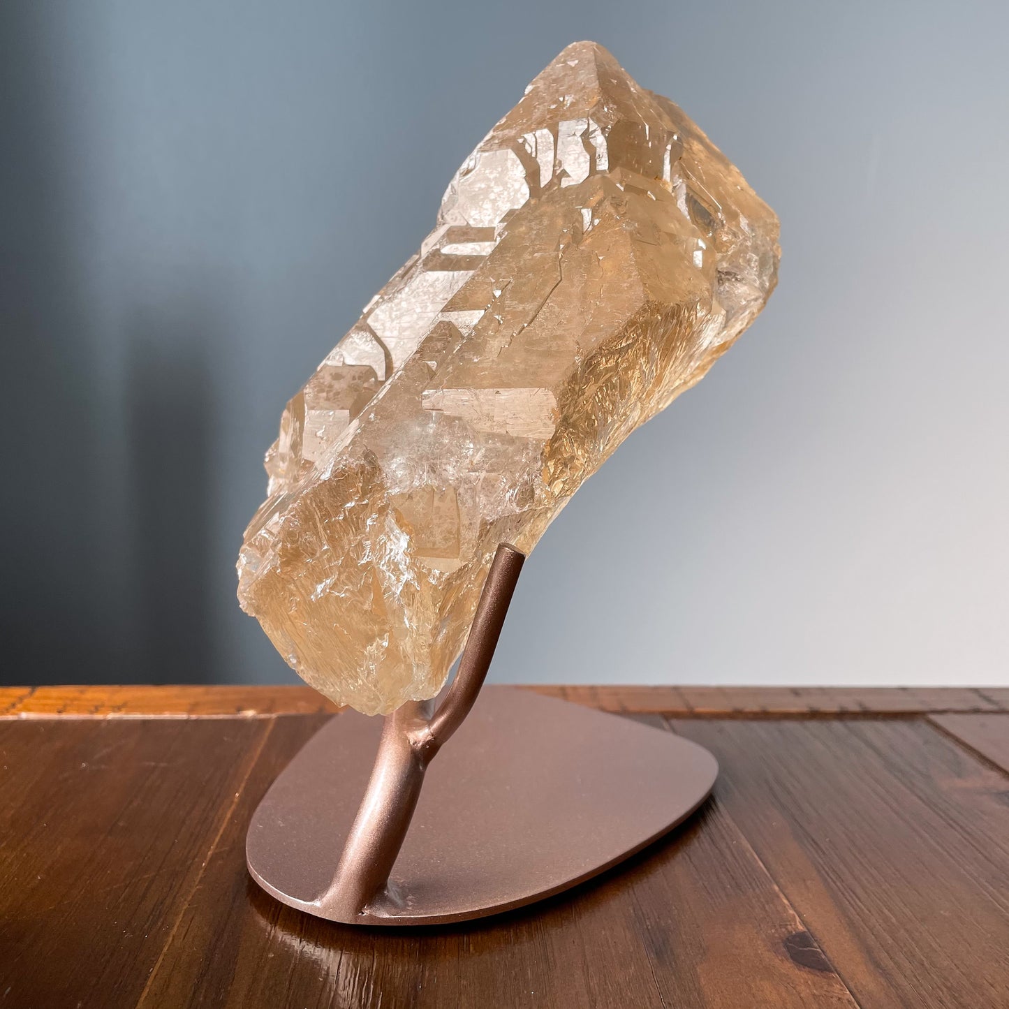 Elestial Citrine on a Handcrafted Custom Stand