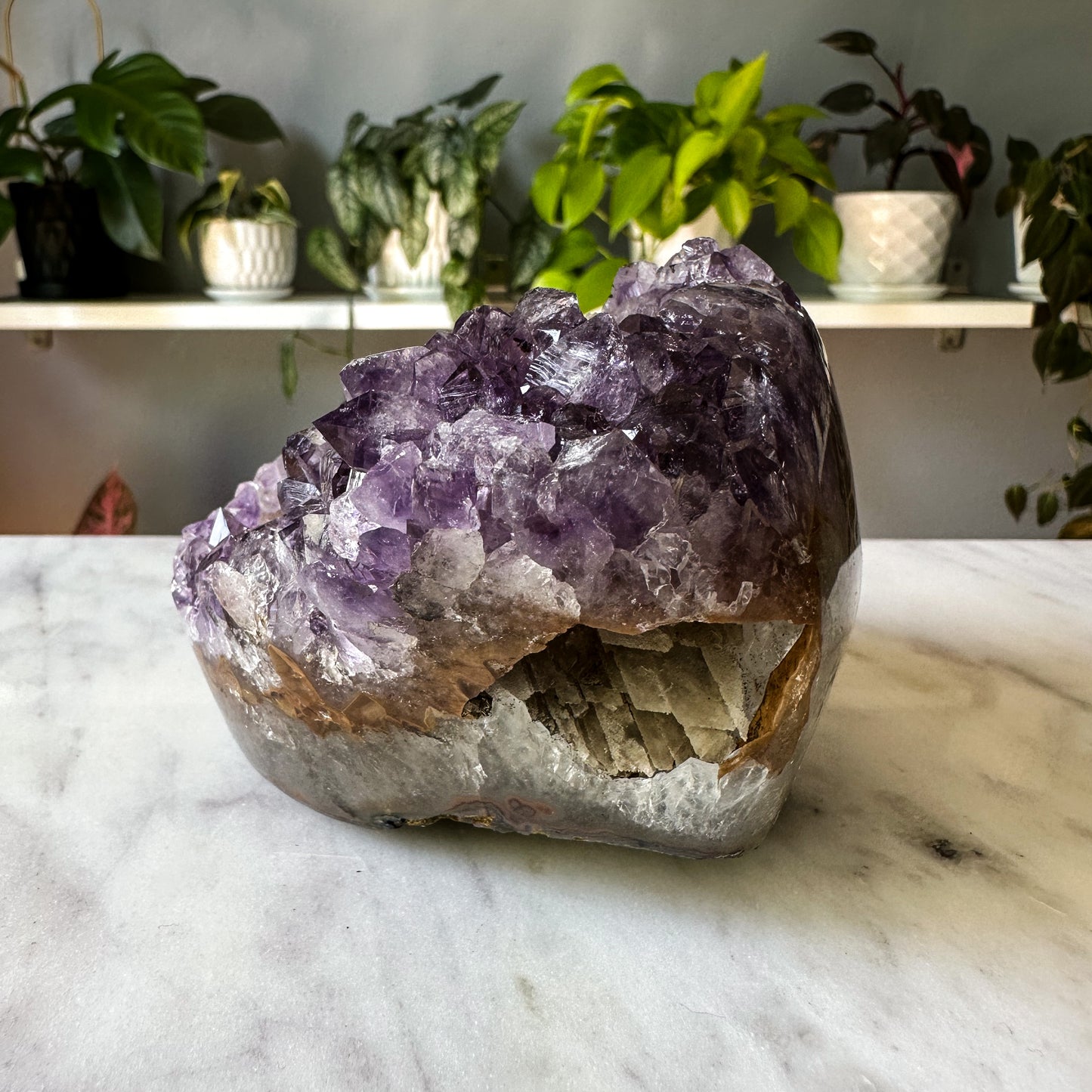 Amethyst after Calcite Pseudomorph