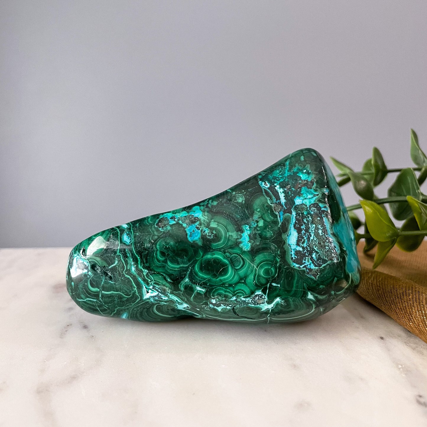 Malachite with Chrysocolla Freeform