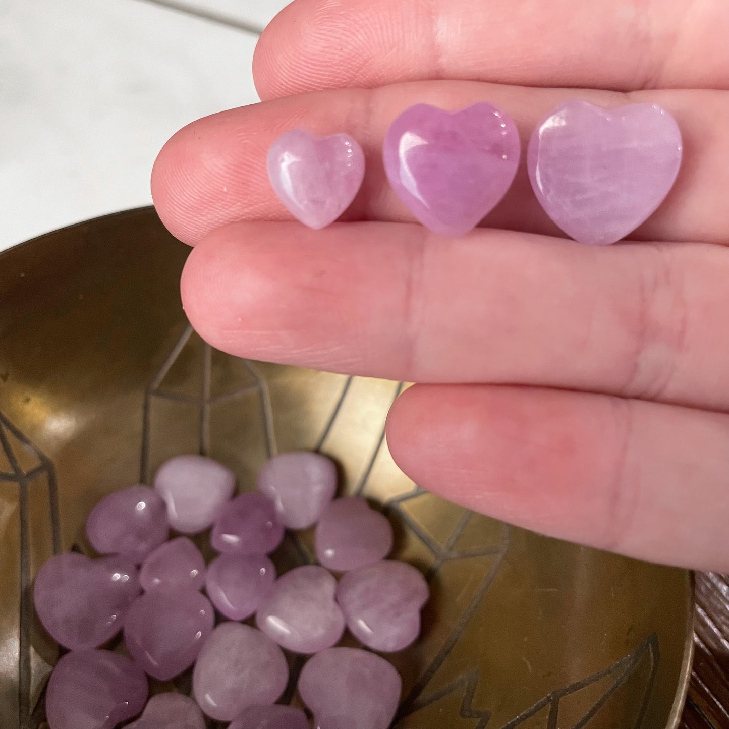 Kunzite Mini Hearts